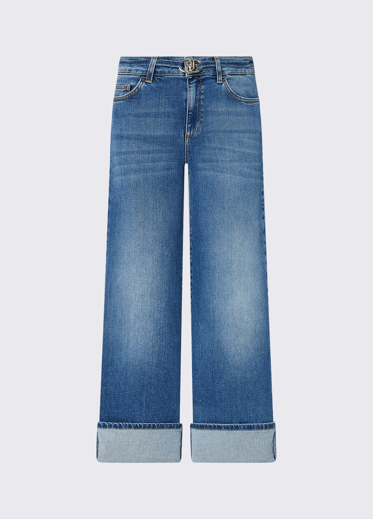 Jeans flare a vita alta - BLUE DENIM
