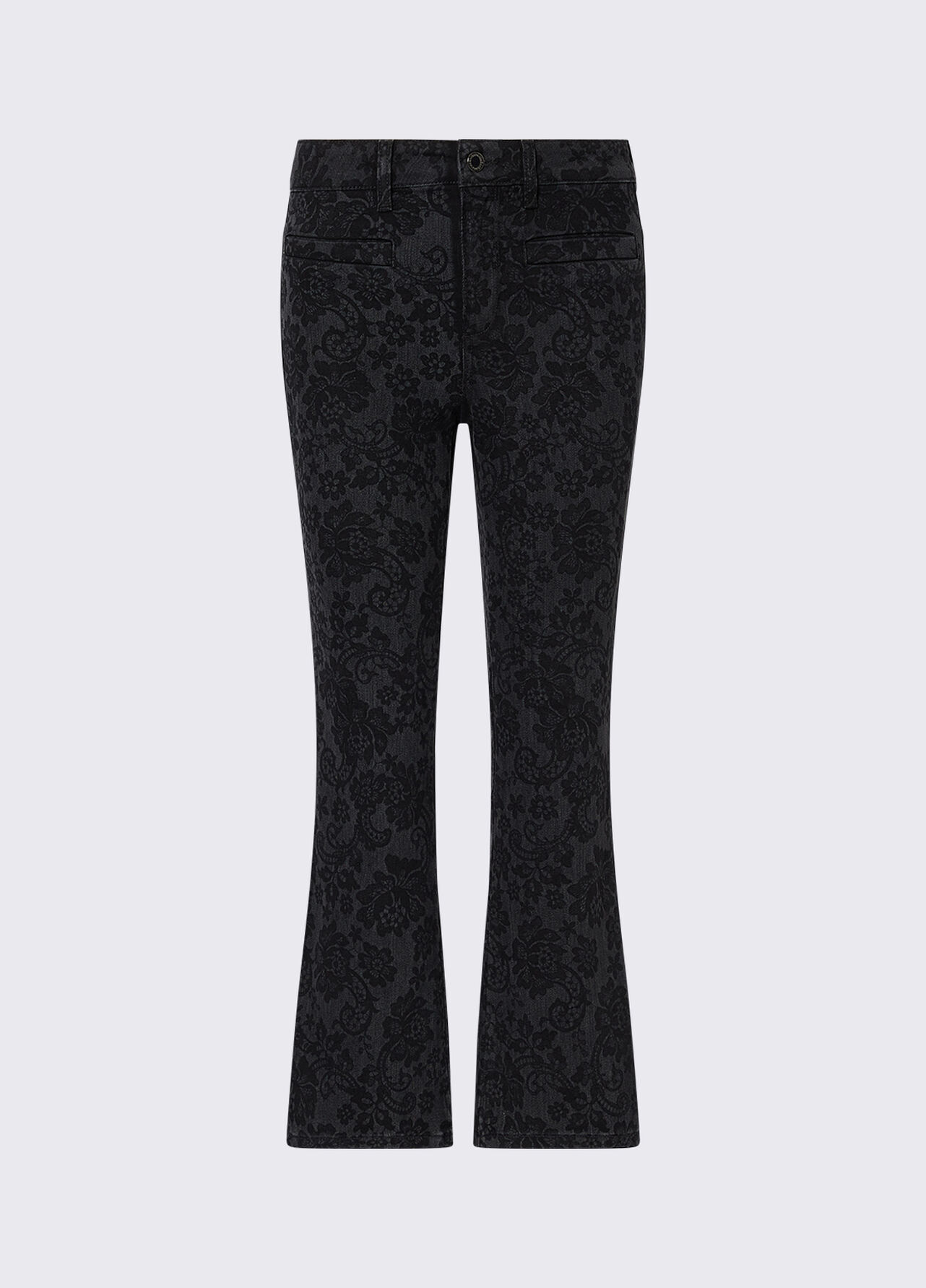 Jeans bootcut con dettaglio laser - BLACK DENIM