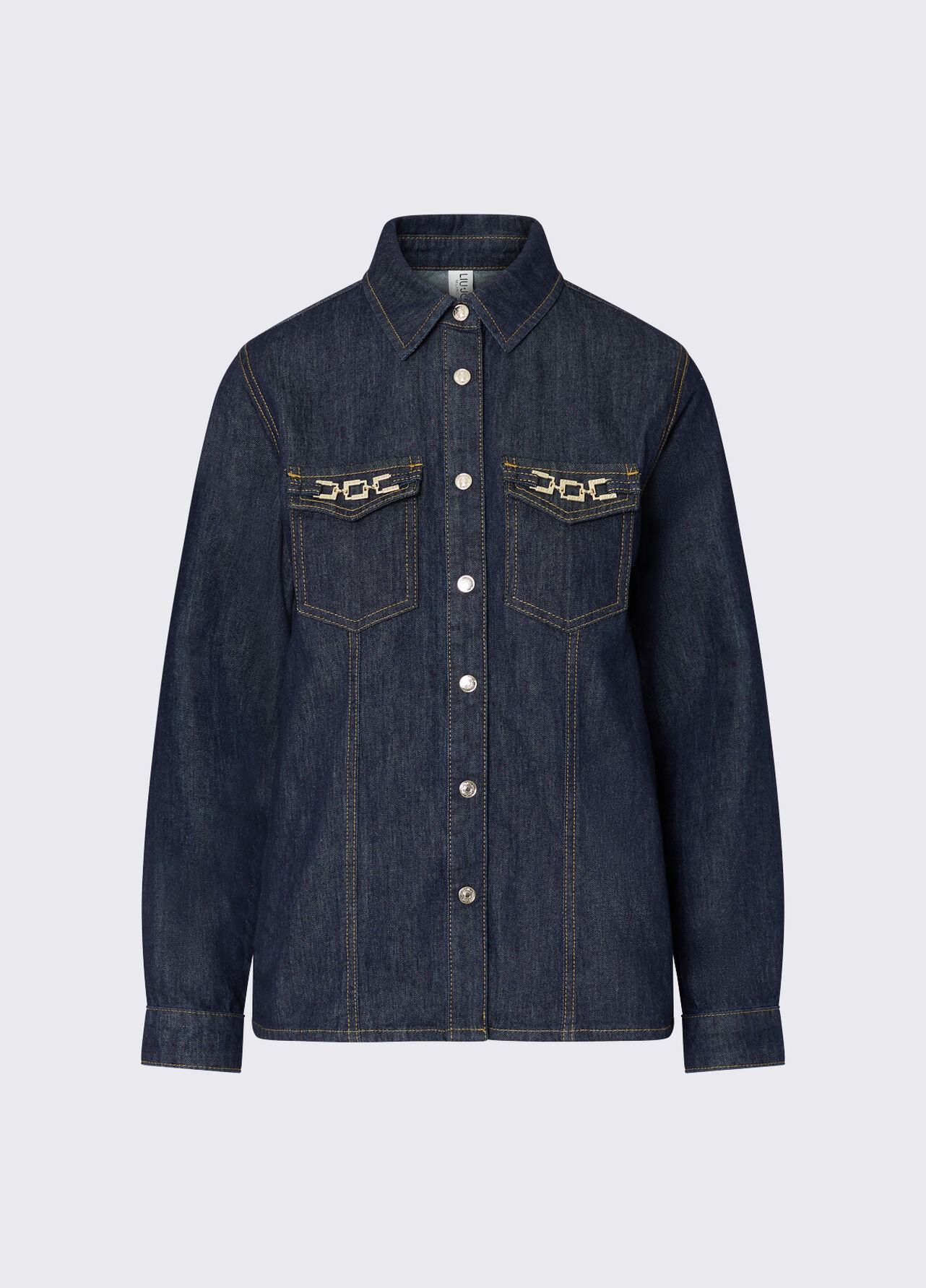 Camicia in denim slim fit - BLUE DENIM