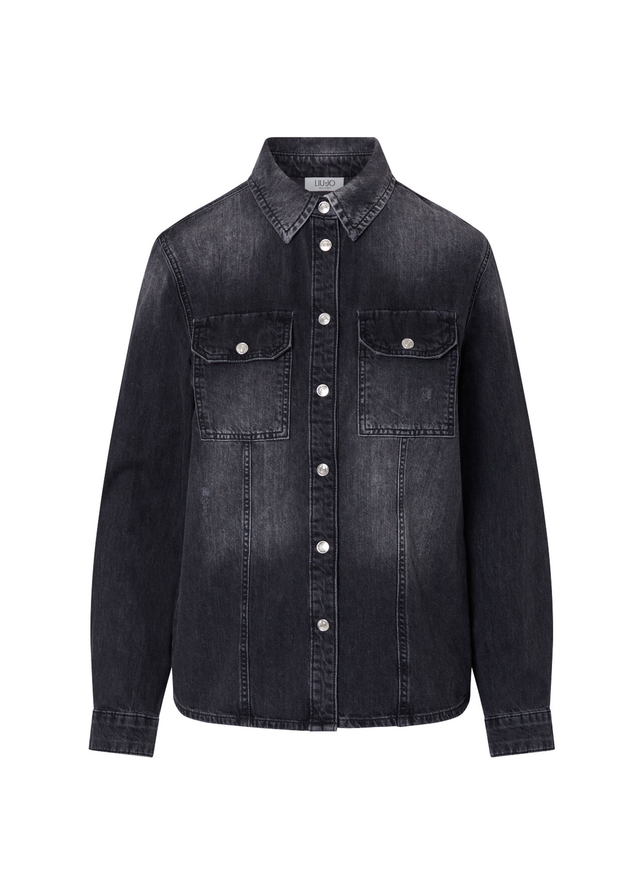 Camicia in denim slim fit - BLACK DENIM