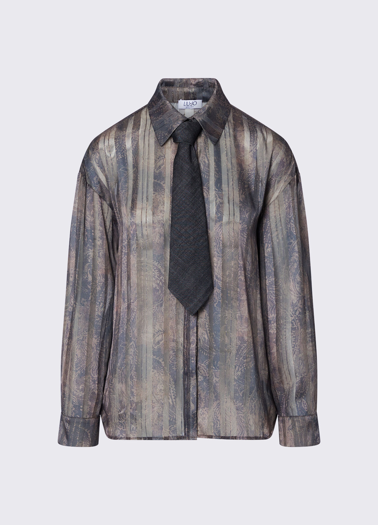 Camicia con stampa digitale - BROWN