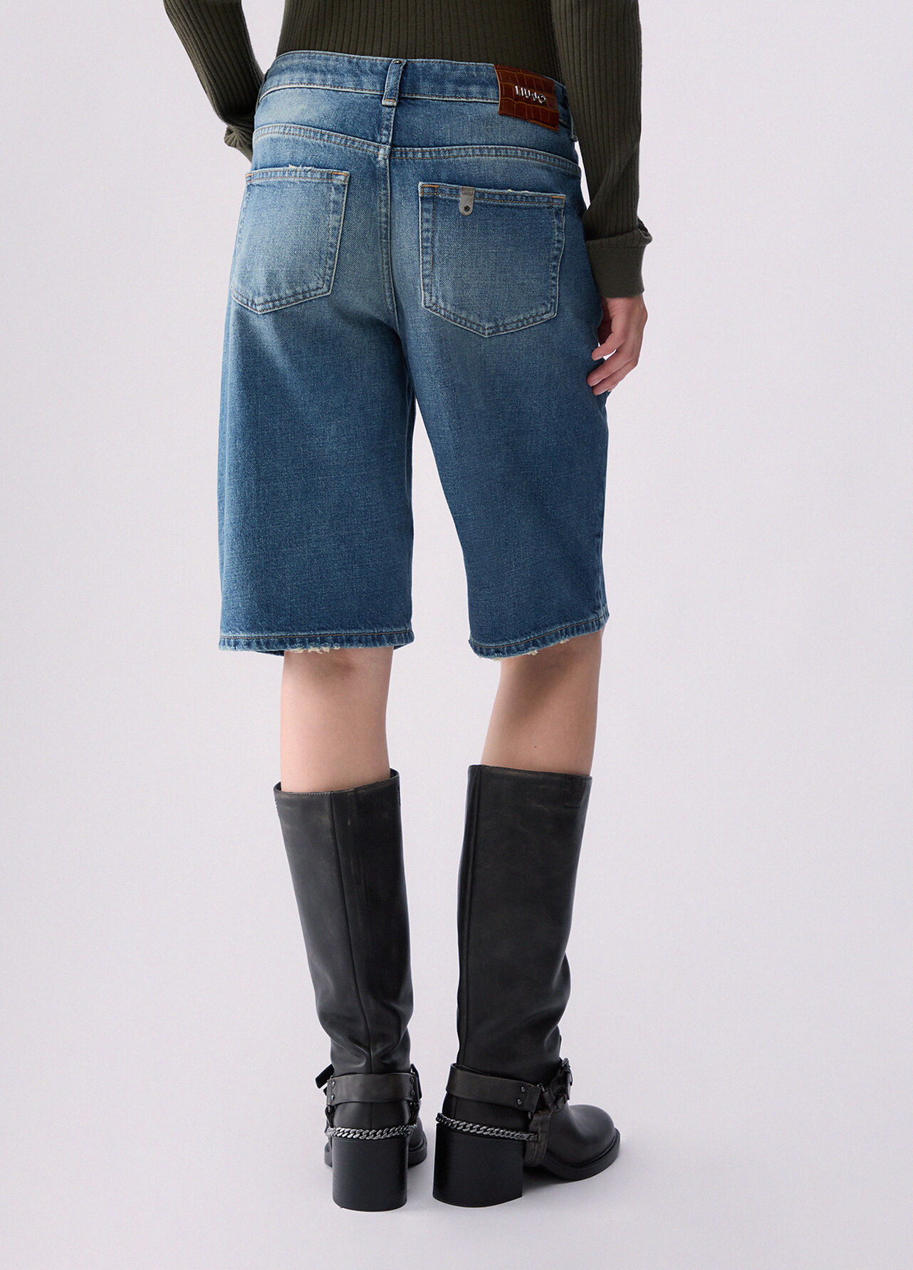 Bermuda in denim - BLUE DENIM