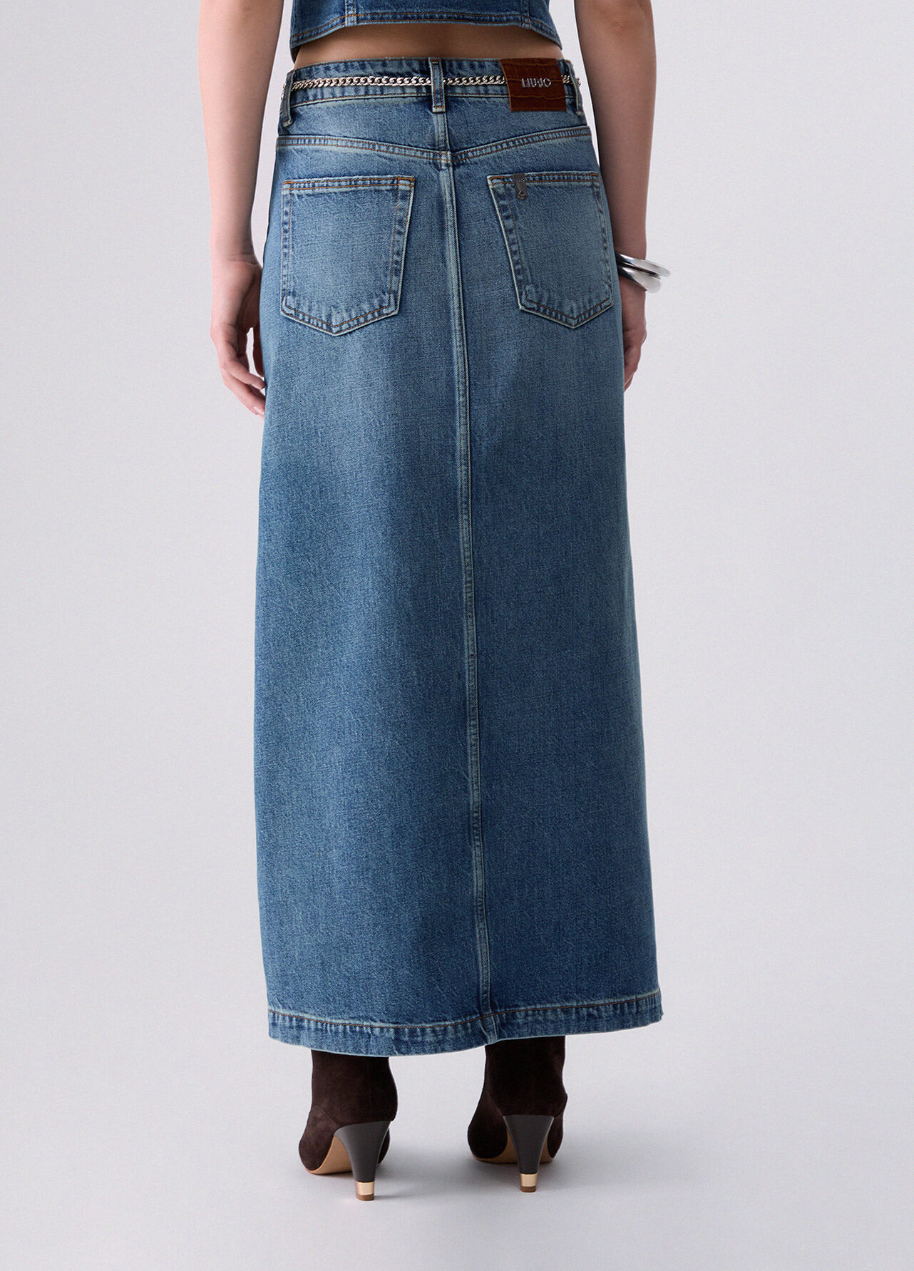 Gonna lunga denim - BLUE DENIM