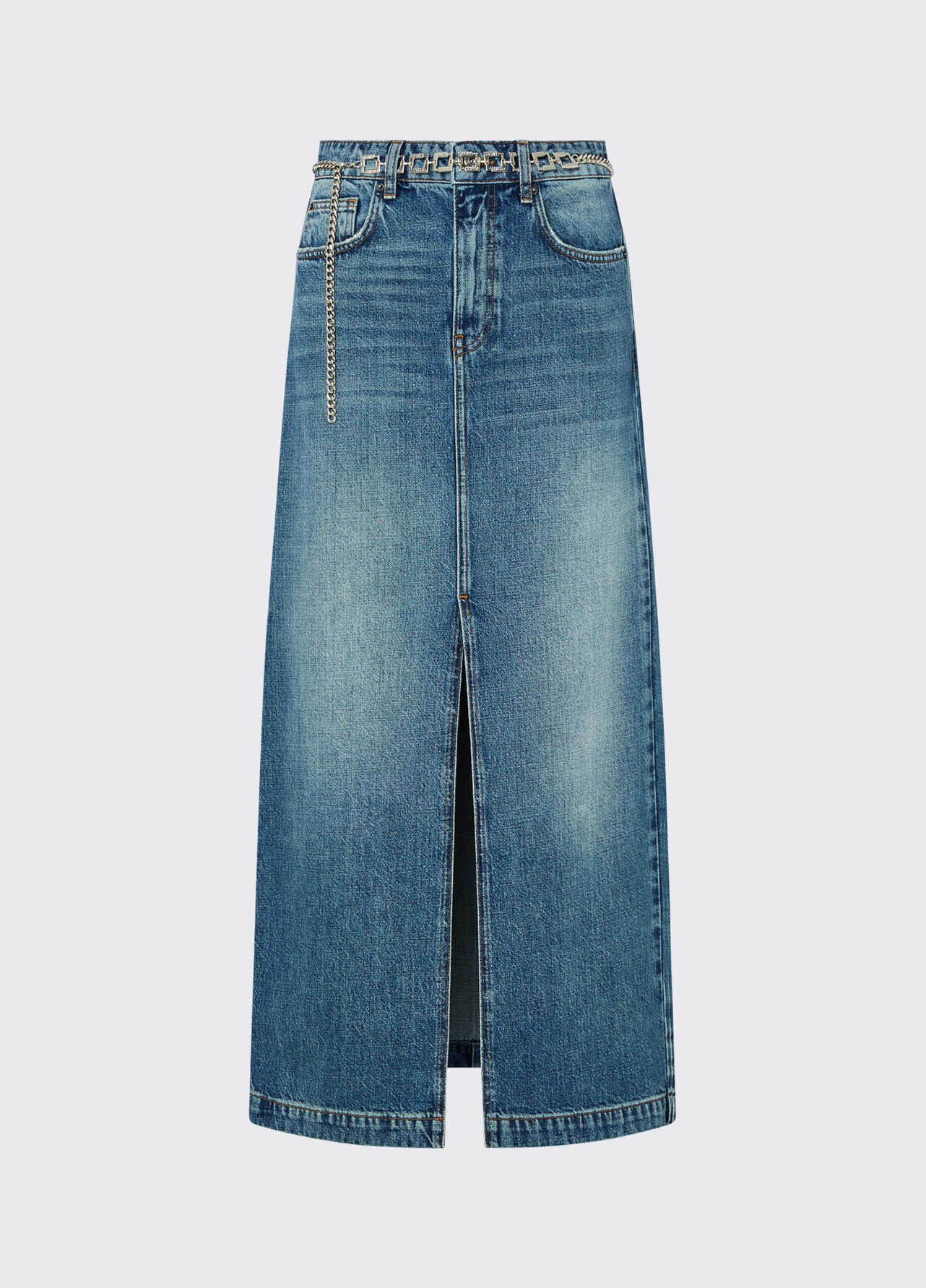 Gonna lunga denim - BLUE DENIM