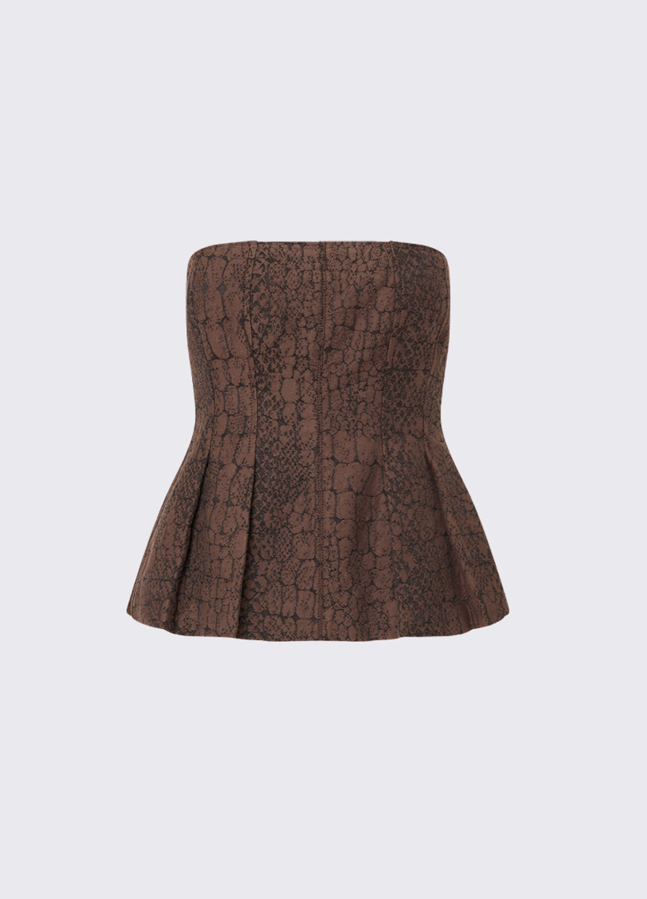 Top jacquard animalier - BROWN