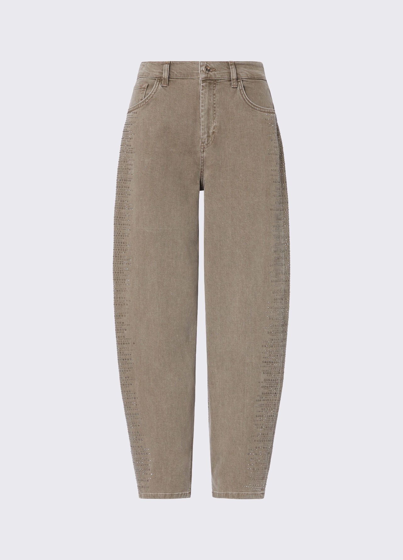 Pantaloni balloon con micro-strass - BEIGE
