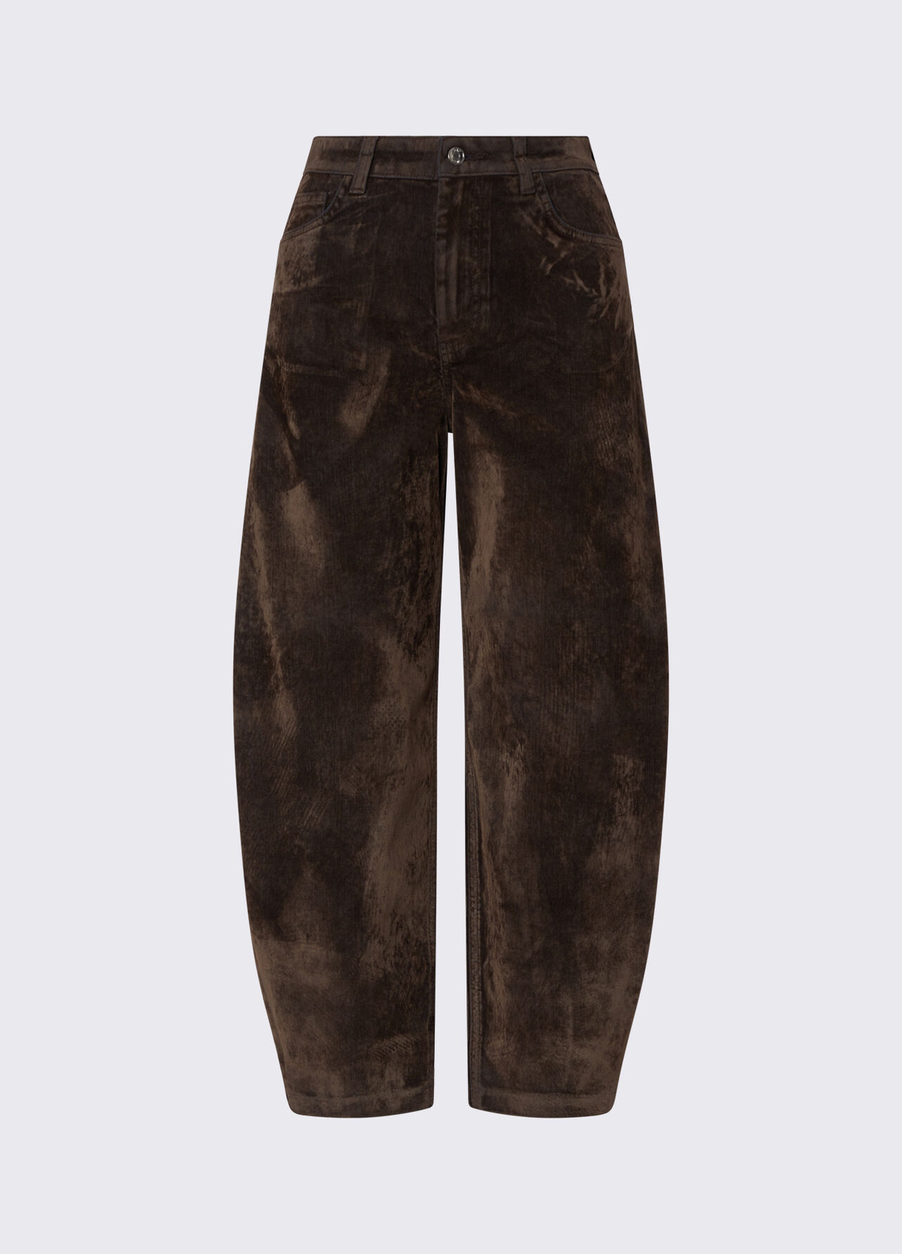 Pantaloni balloon in velluto - BLUE DENIM