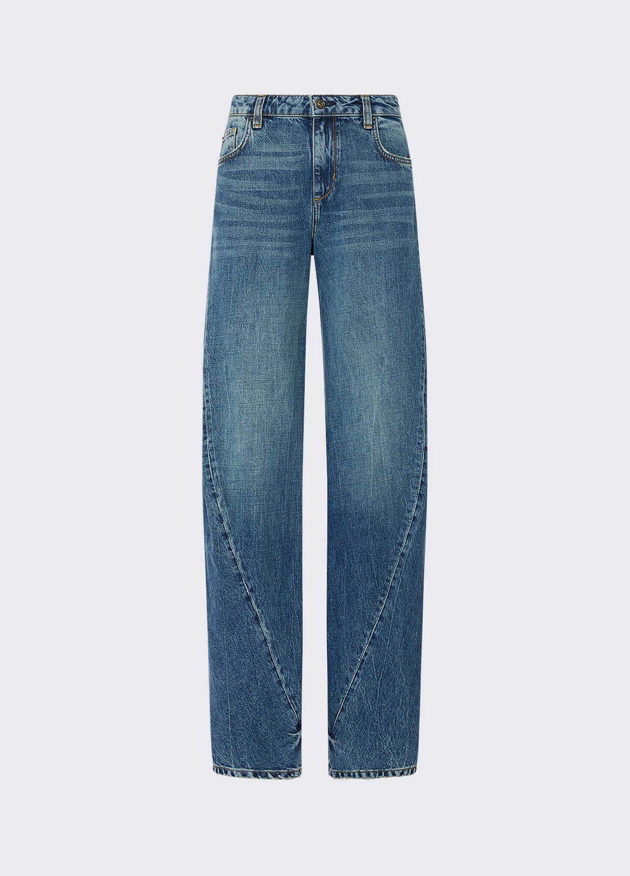 Jeans con cuciture asimmetriche - BLUE DENIM