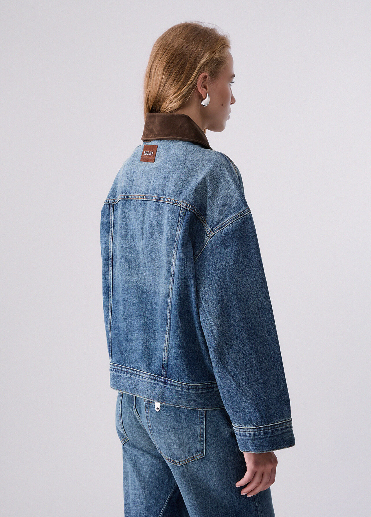 Giacca oversize in denim - BLUE DENIM