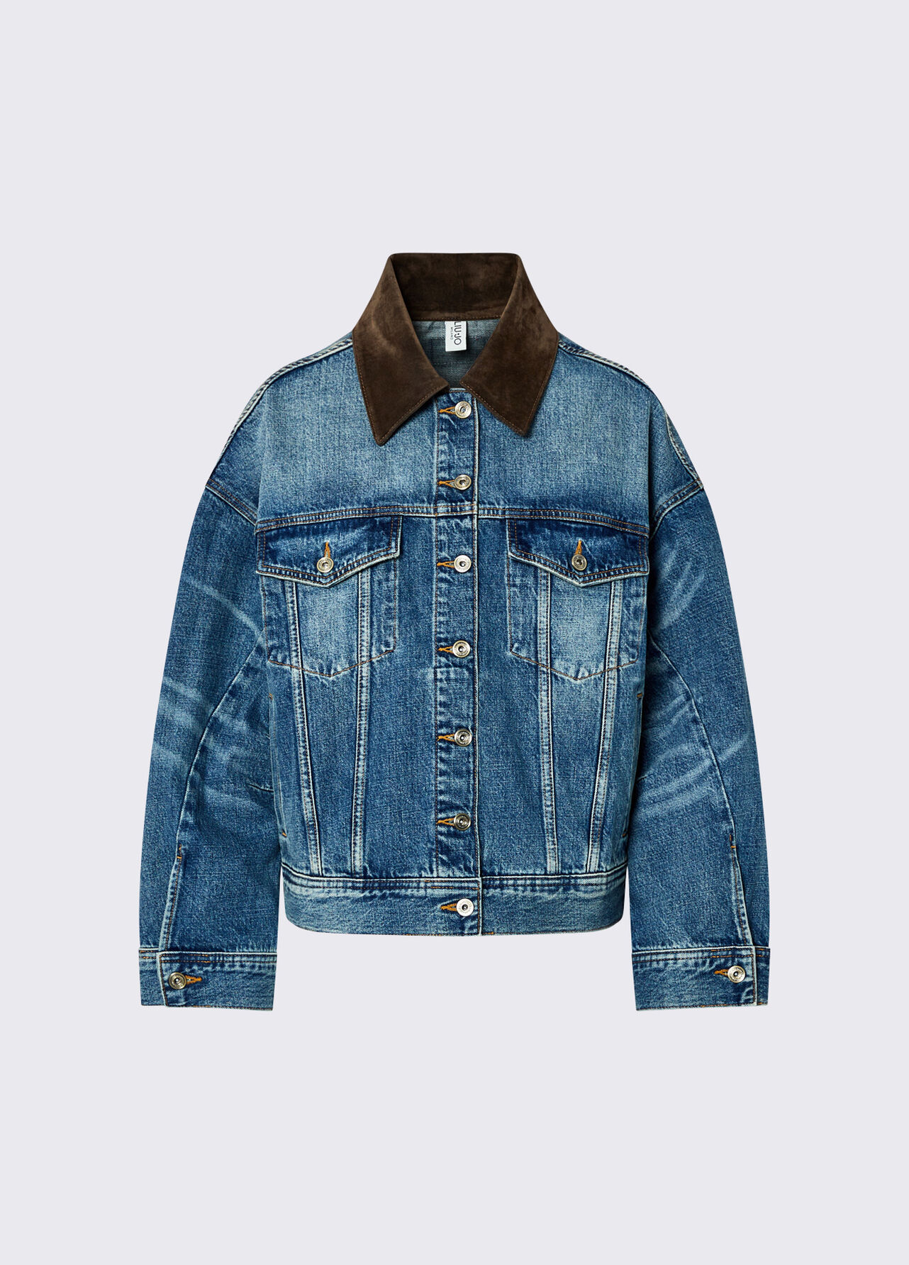 Giacca oversize in denim - BLUE DENIM