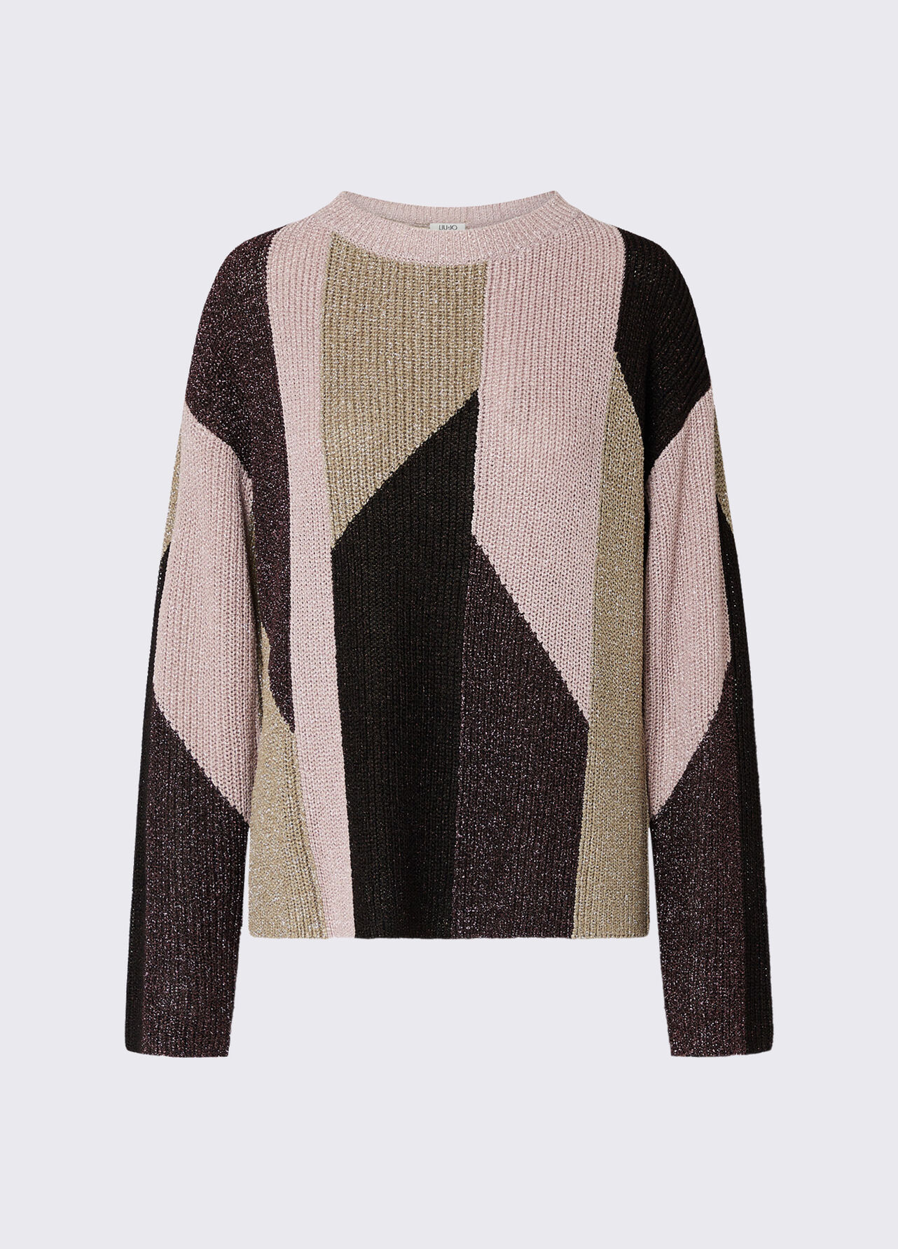 Maglia con intarsi lamé - PINK