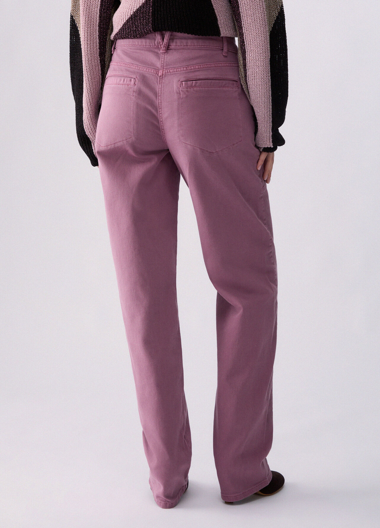 Pantaloni baggy a vita bassa - PINK
