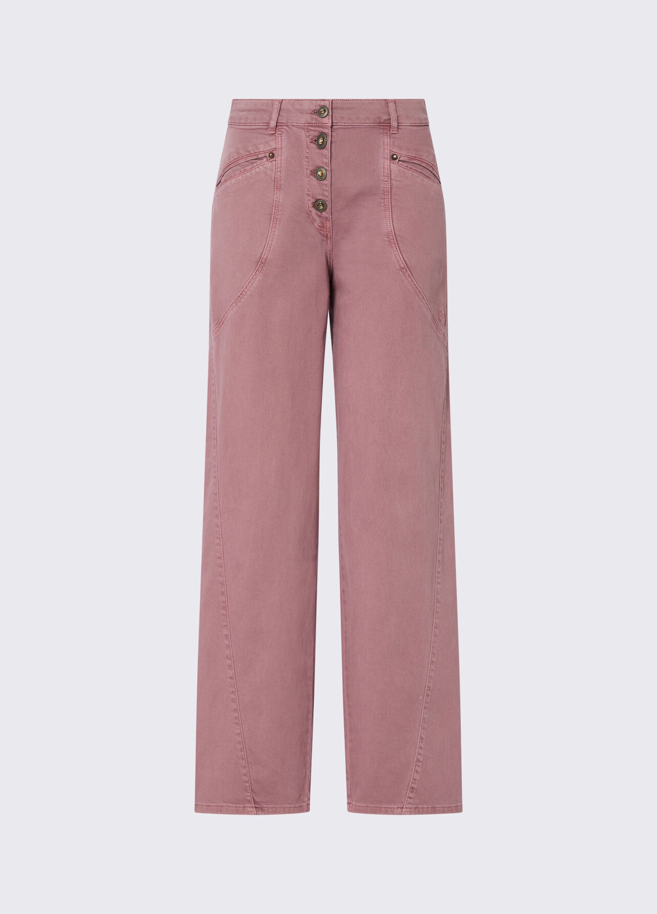 Pantaloni baggy a vita bassa - PINK