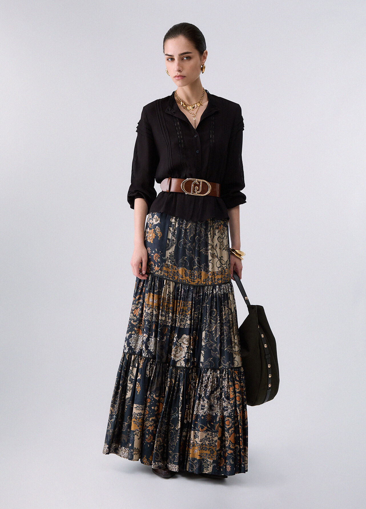 Camicia con pizzo - BLACK