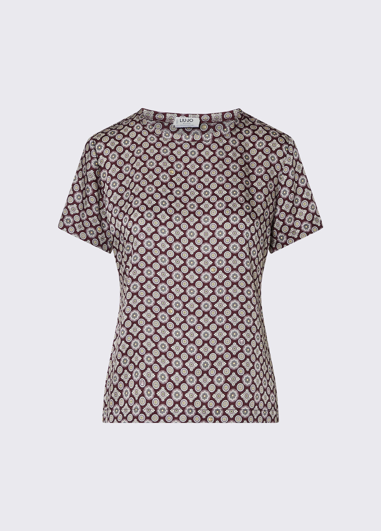 Top con dettagli in pizzo - AUBERGINE