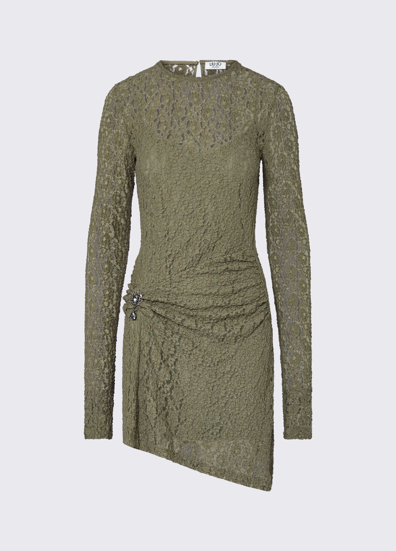Abito corto in pizzo - GREEN