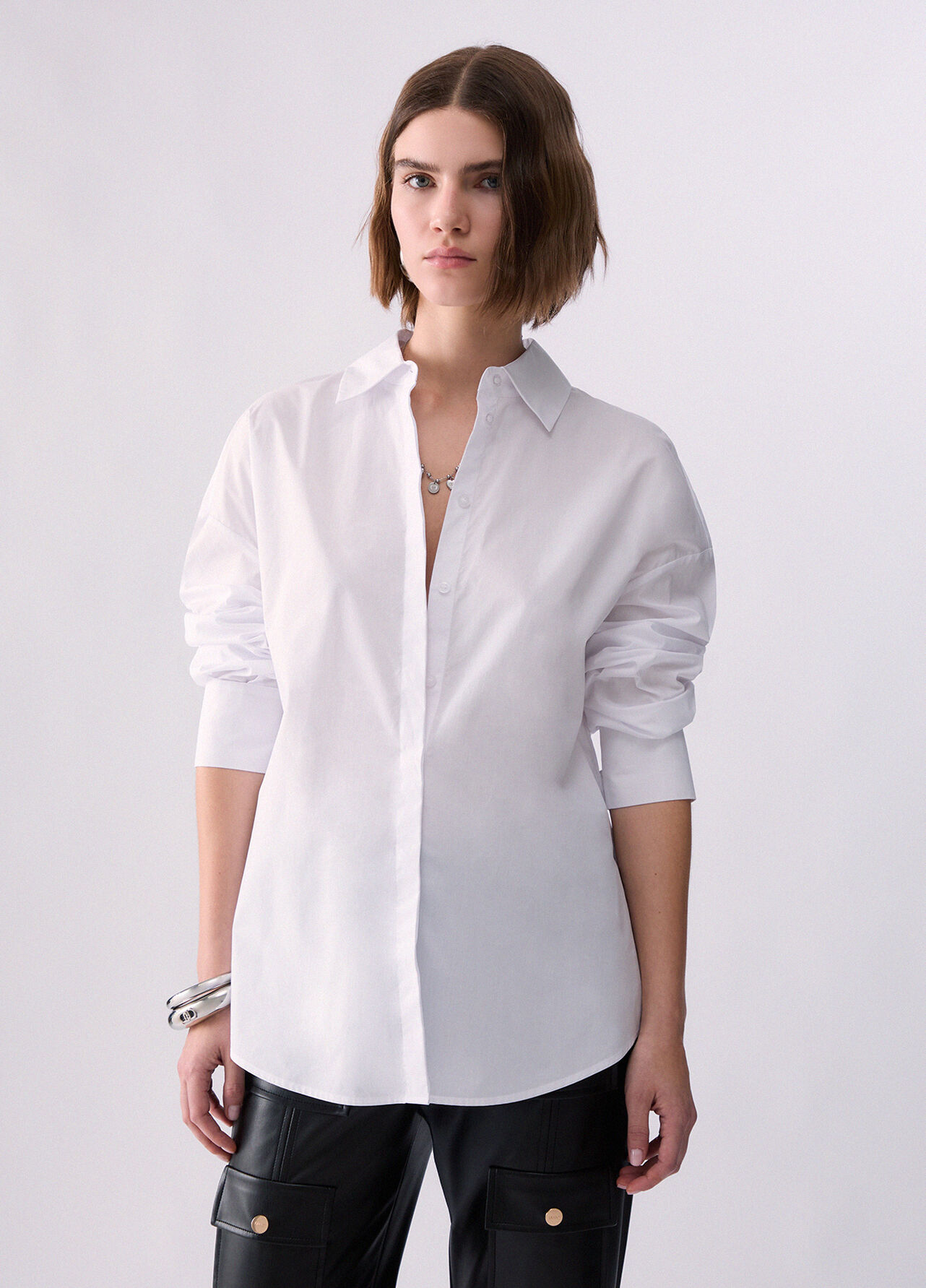 Camicia con spacchetto - OPTIC WHITE
