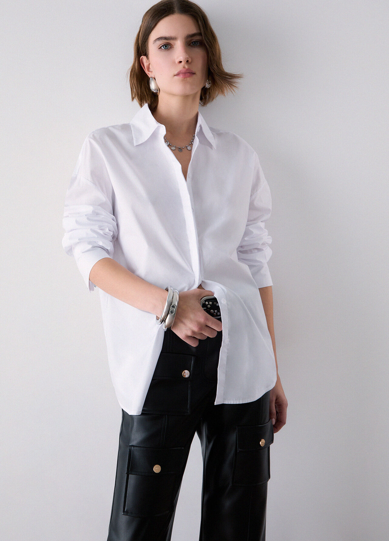 Camicia con spacchetto - OPTIC WHITE