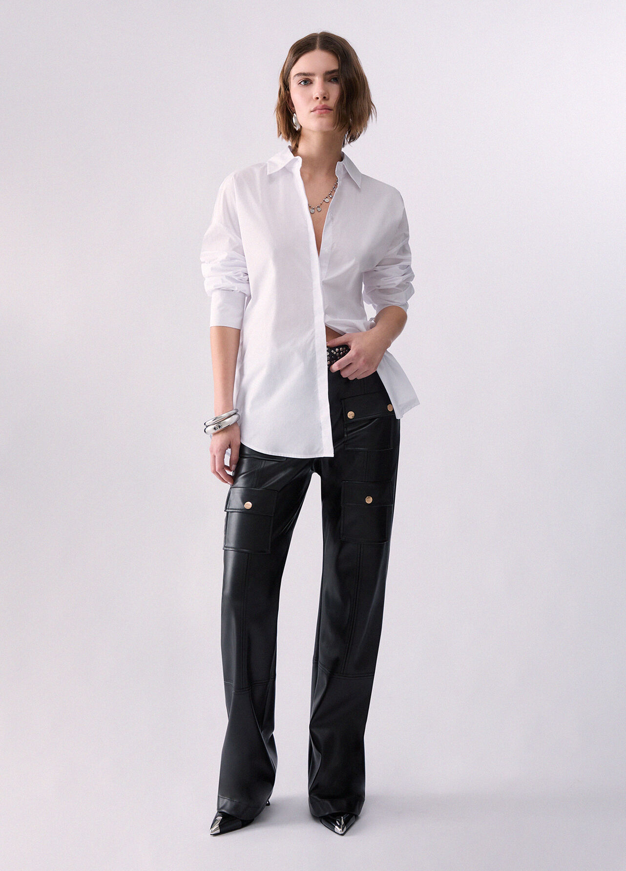 Camicia con spacchetto - OPTIC WHITE