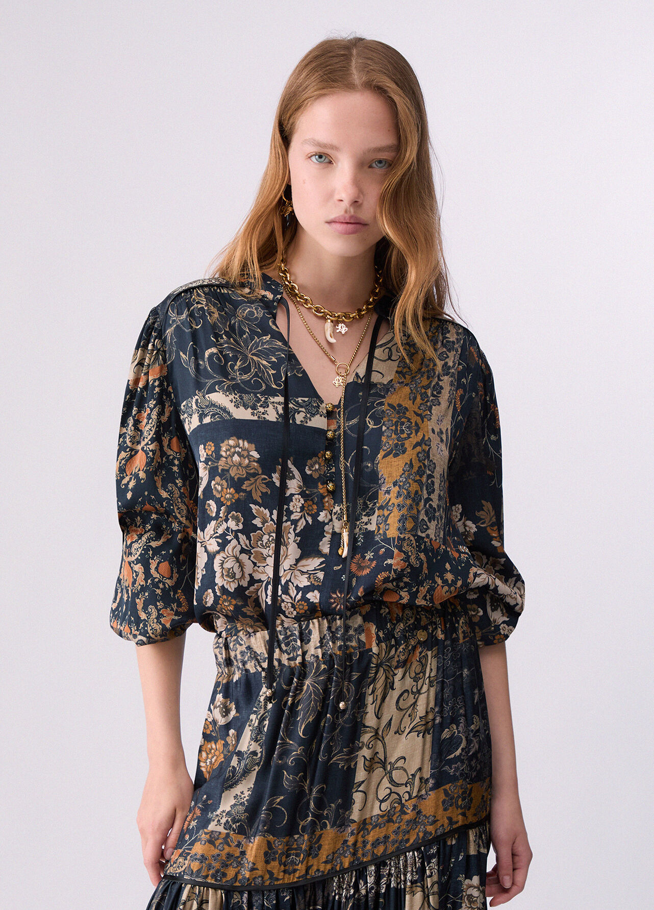 Blusa con stampa all-over - FLORAL PRINT