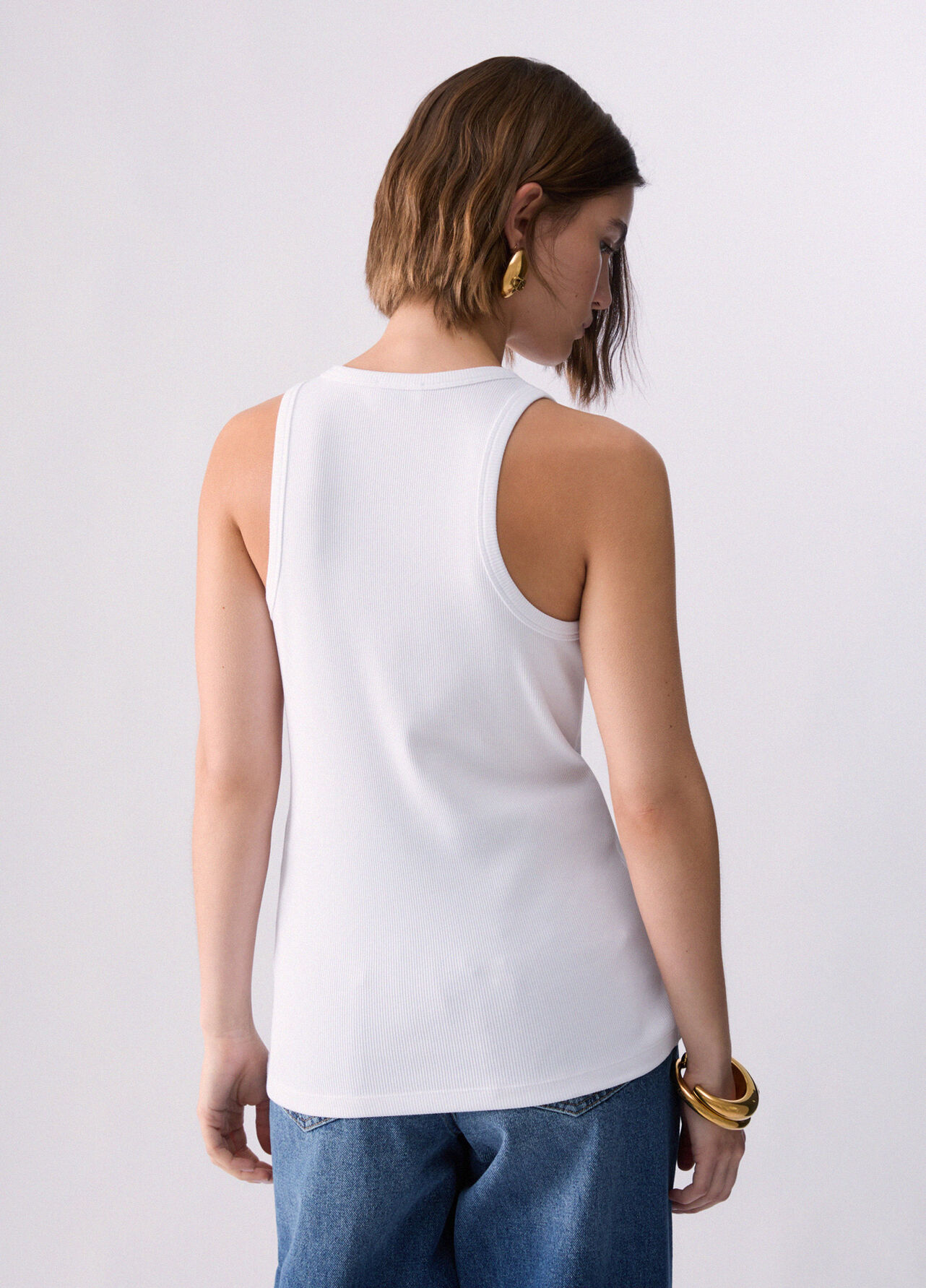 Top con logo - OPTIC WHITE