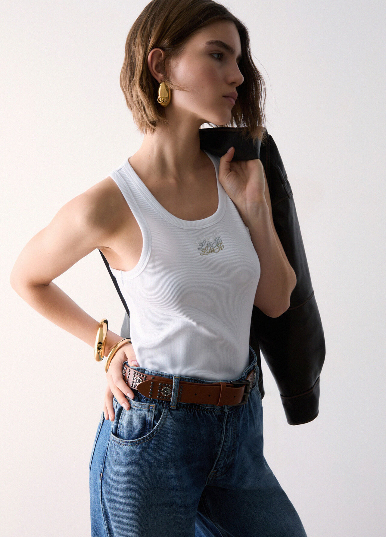 Top con logo - OPTIC WHITE