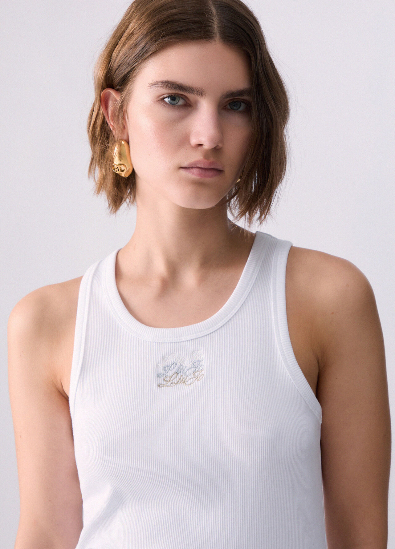 Top con logo - OPTIC WHITE