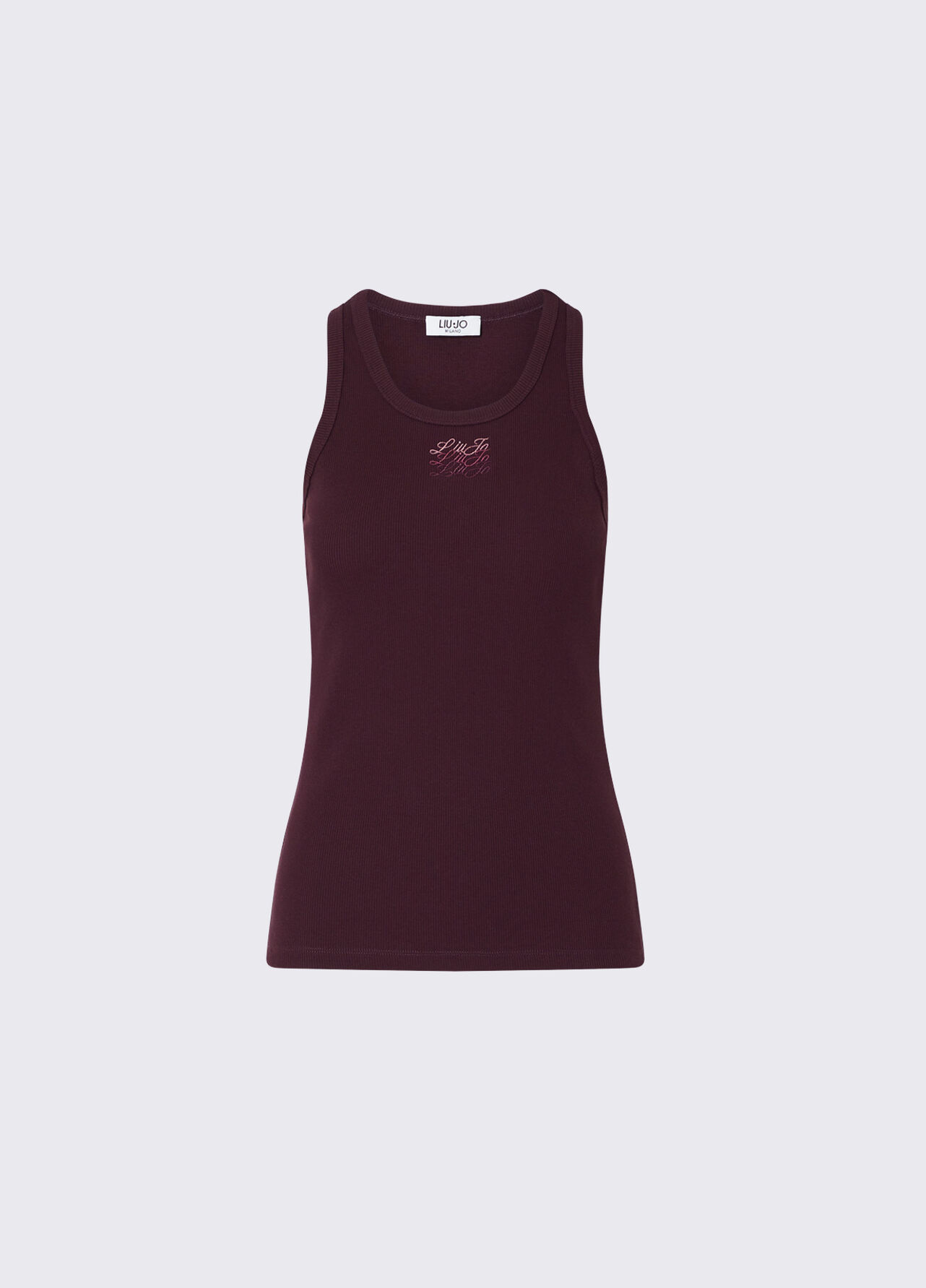 Top con logo - AUBERGINE