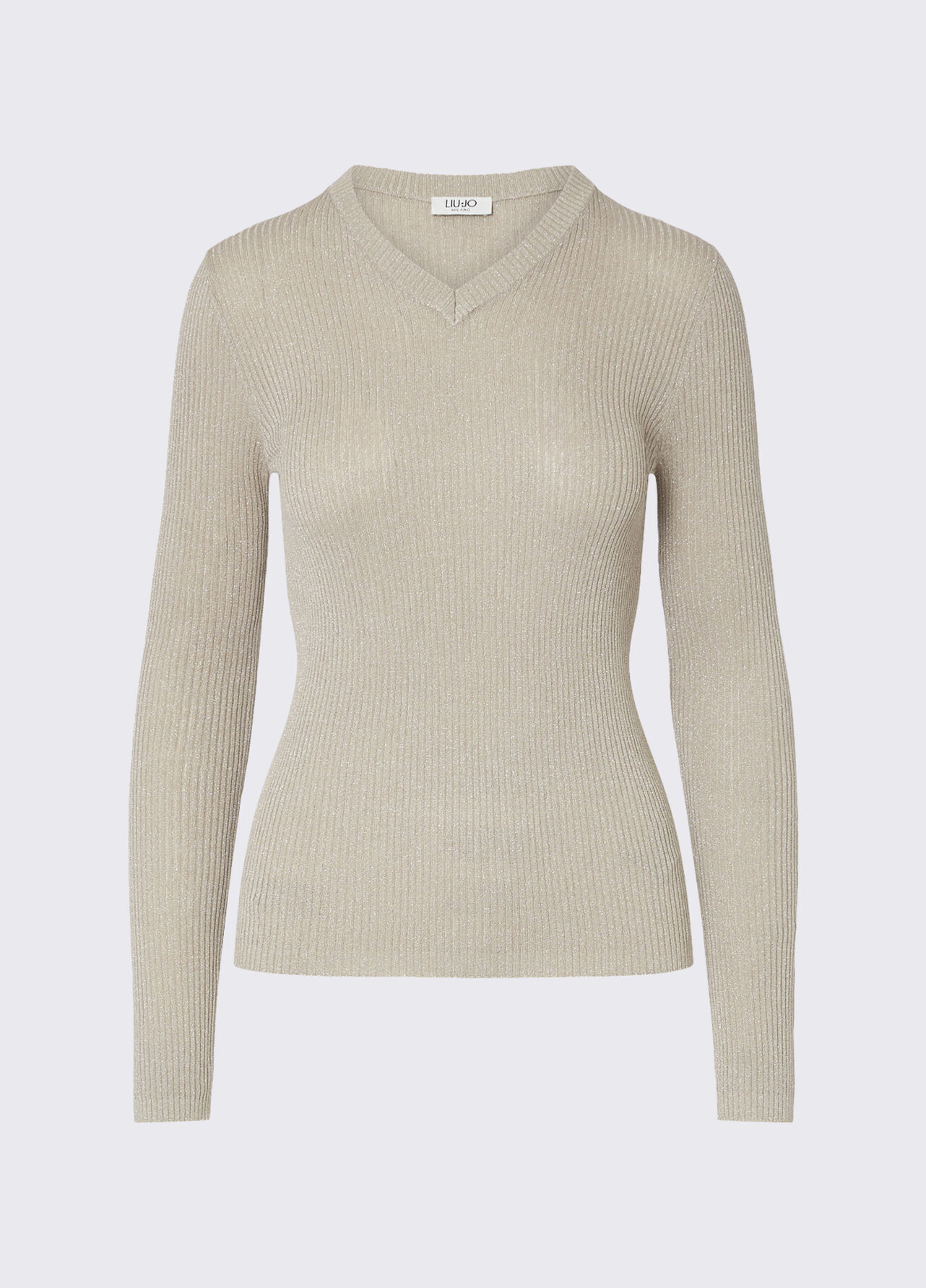Maglia lamé - BEIGE