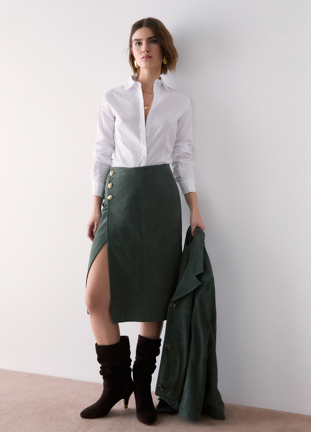 Camicia in popeline - WHITE