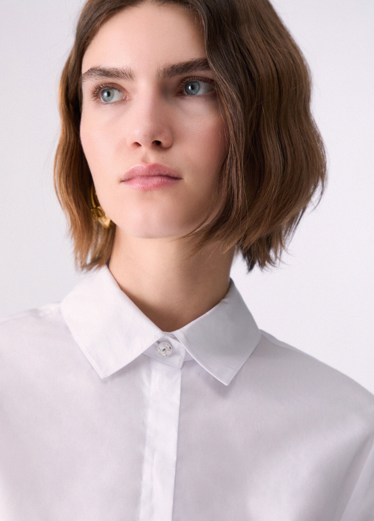 Camicia in popeline - WHITE