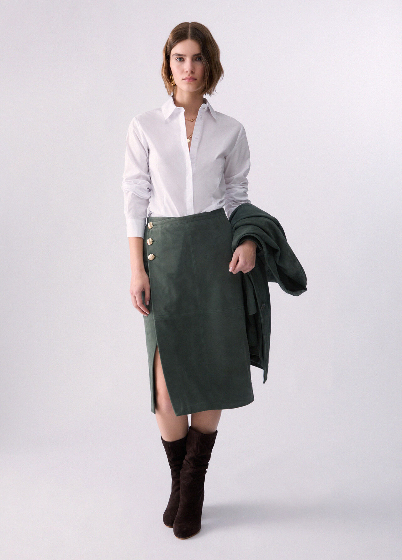 Camicia in popeline - WHITE