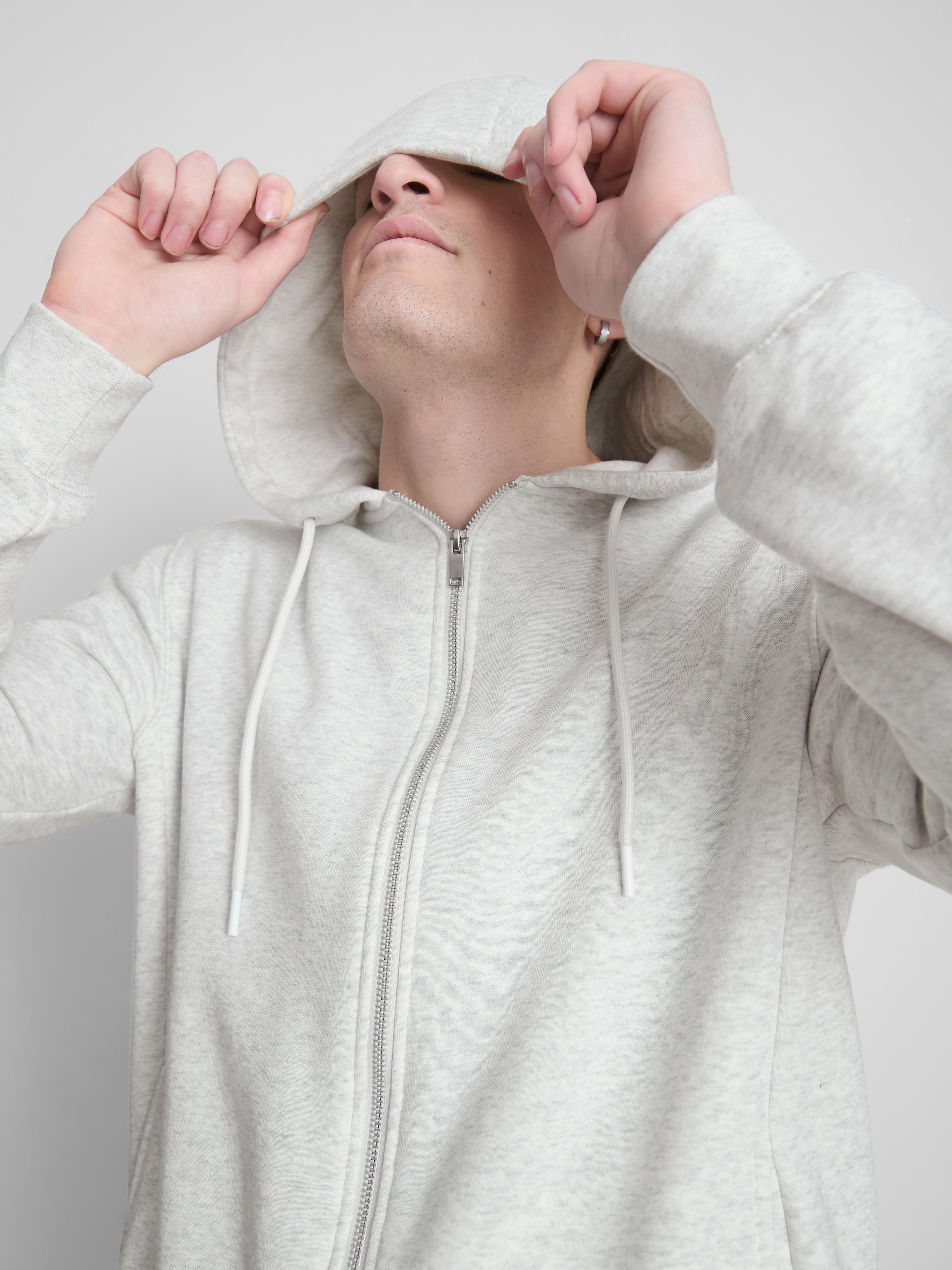 Zip Hoodie - Gray Heather