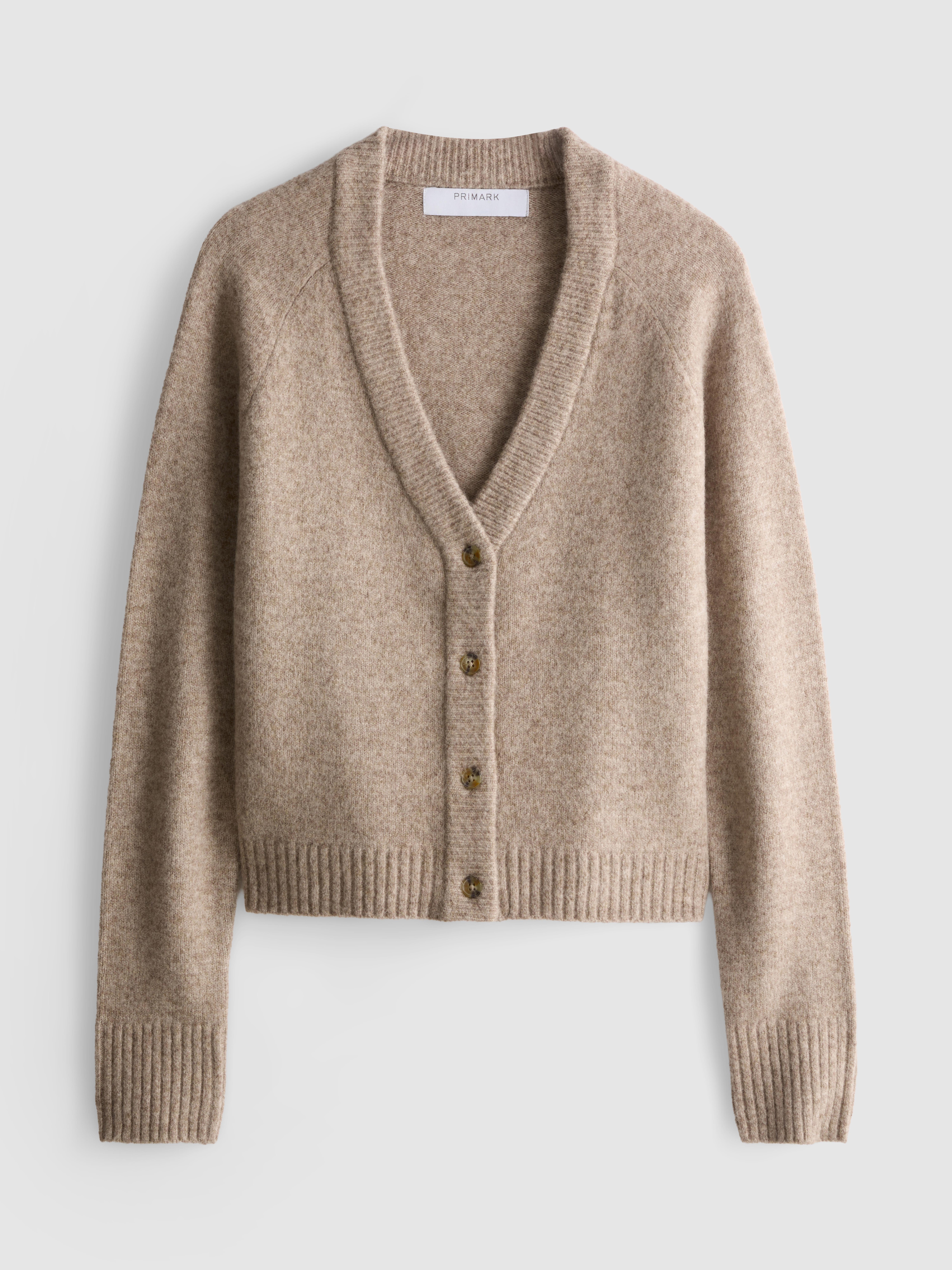 V-Neck Cardigan - Taupe