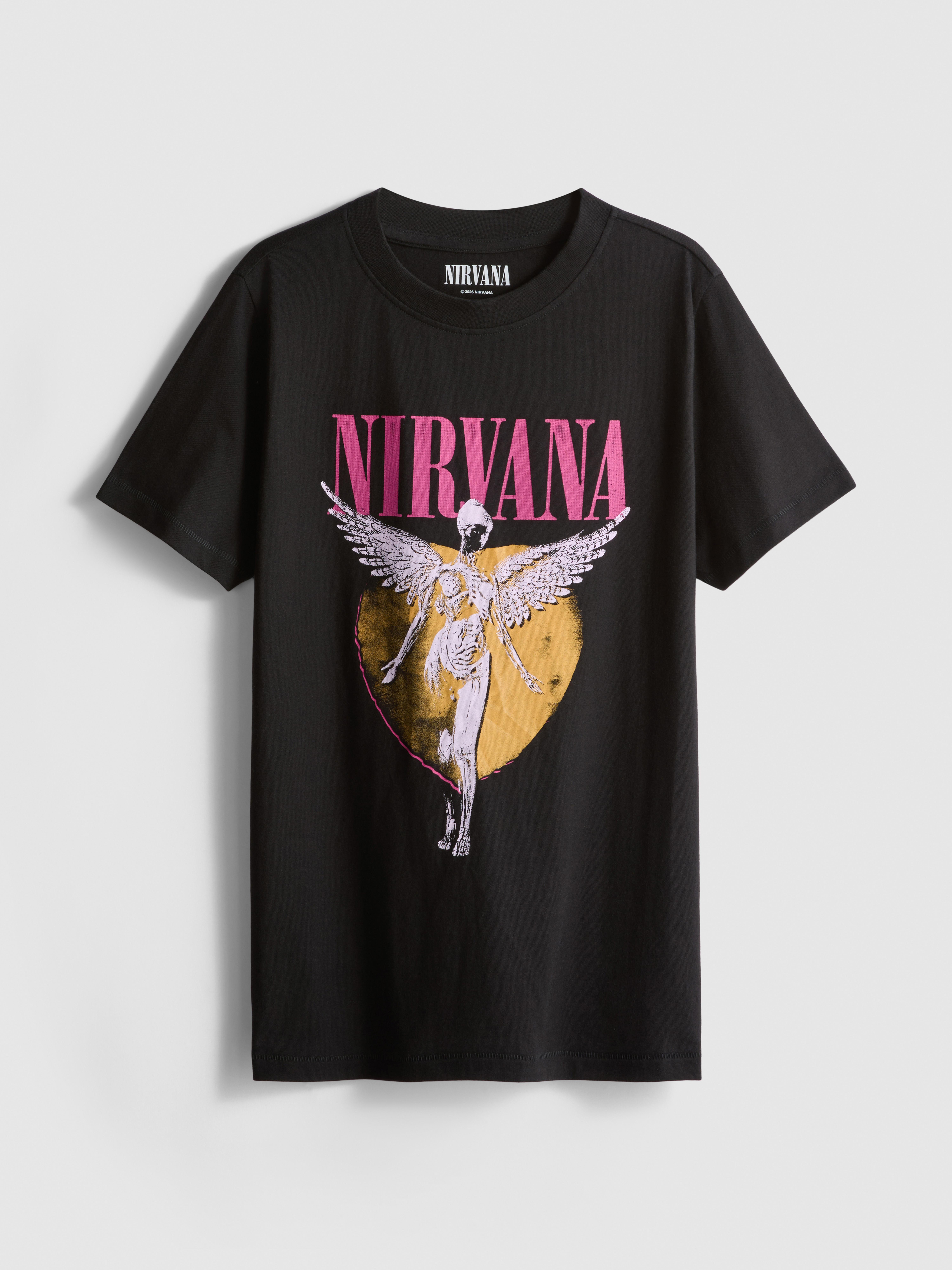 Nirvana Cotton Graphic Tee - Black