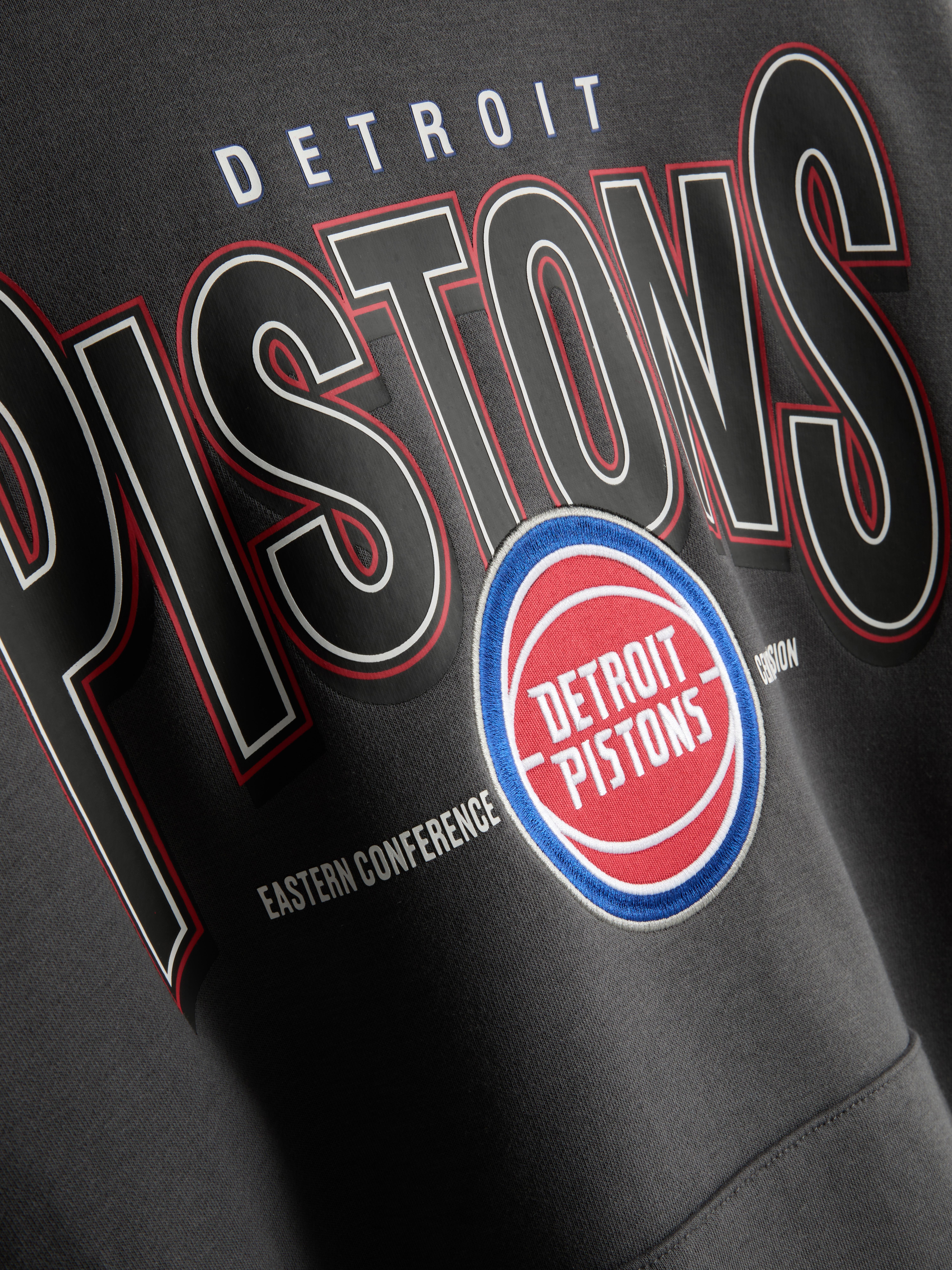 NBA Detroit Pistons Cotton-Rich Hoodie - Charcoal