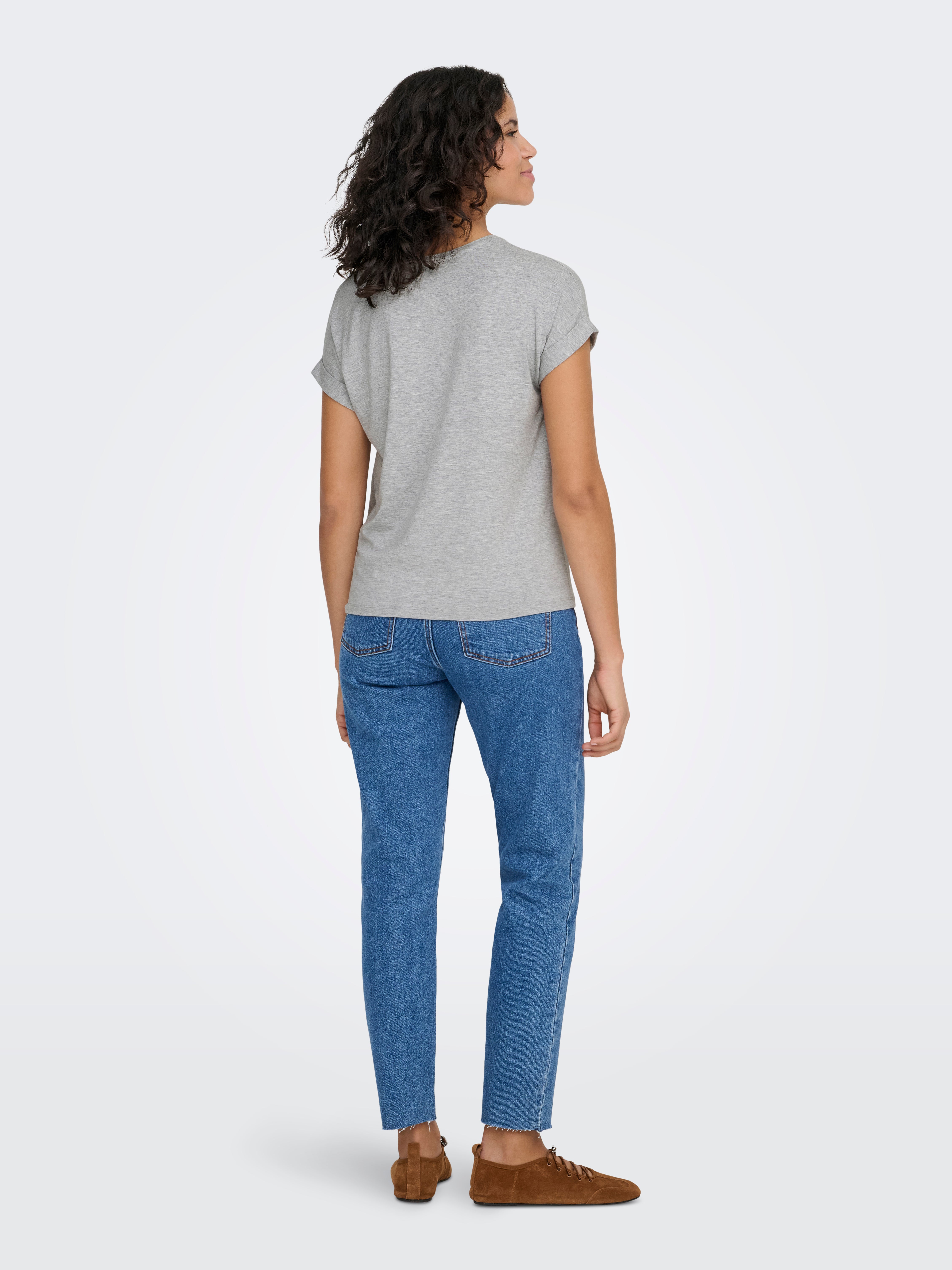 ONLMOSTER Top Light Grey Melange