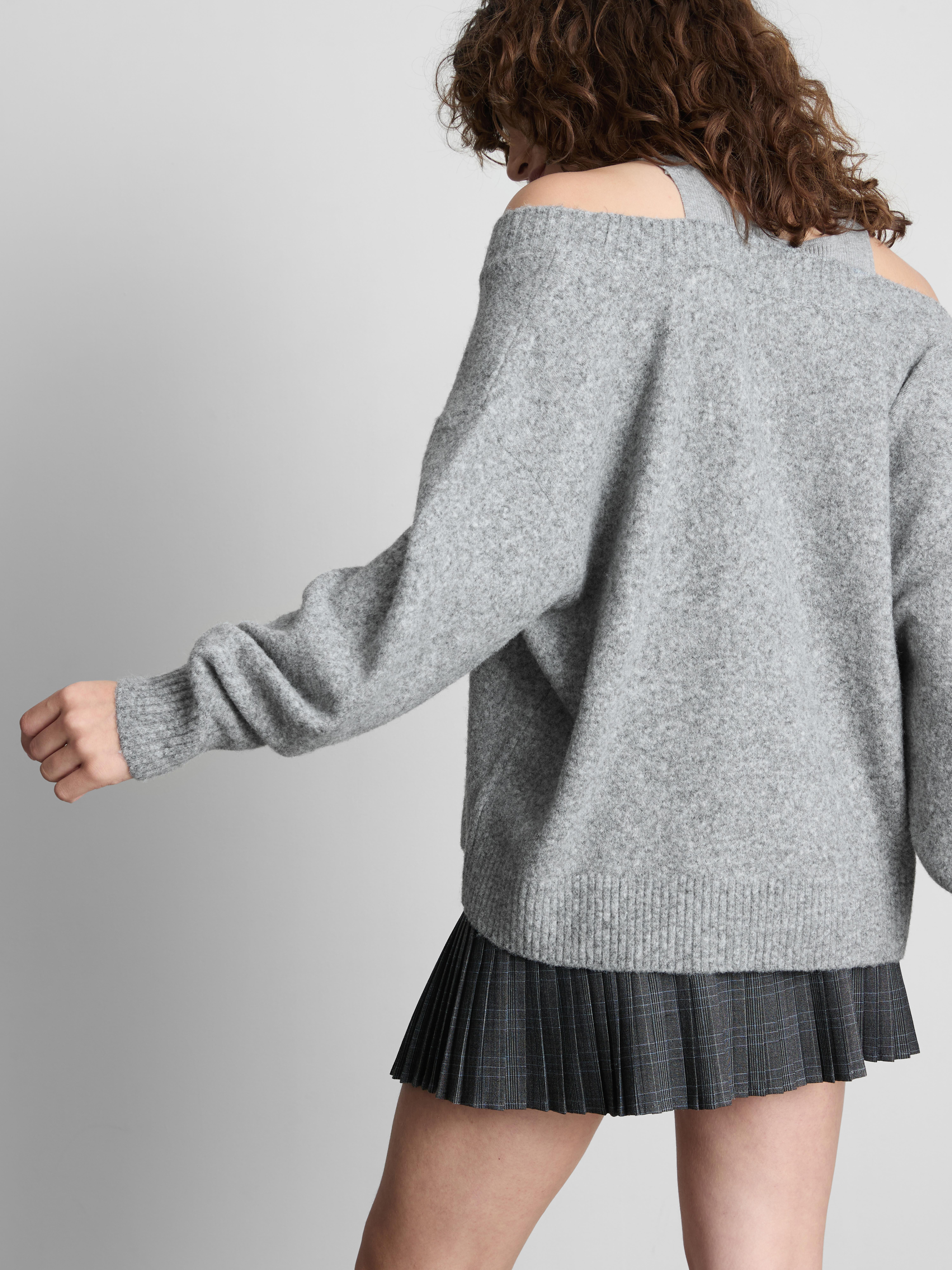 The Primark Scene | Double-Layered Knitted Sweater - Light Gray