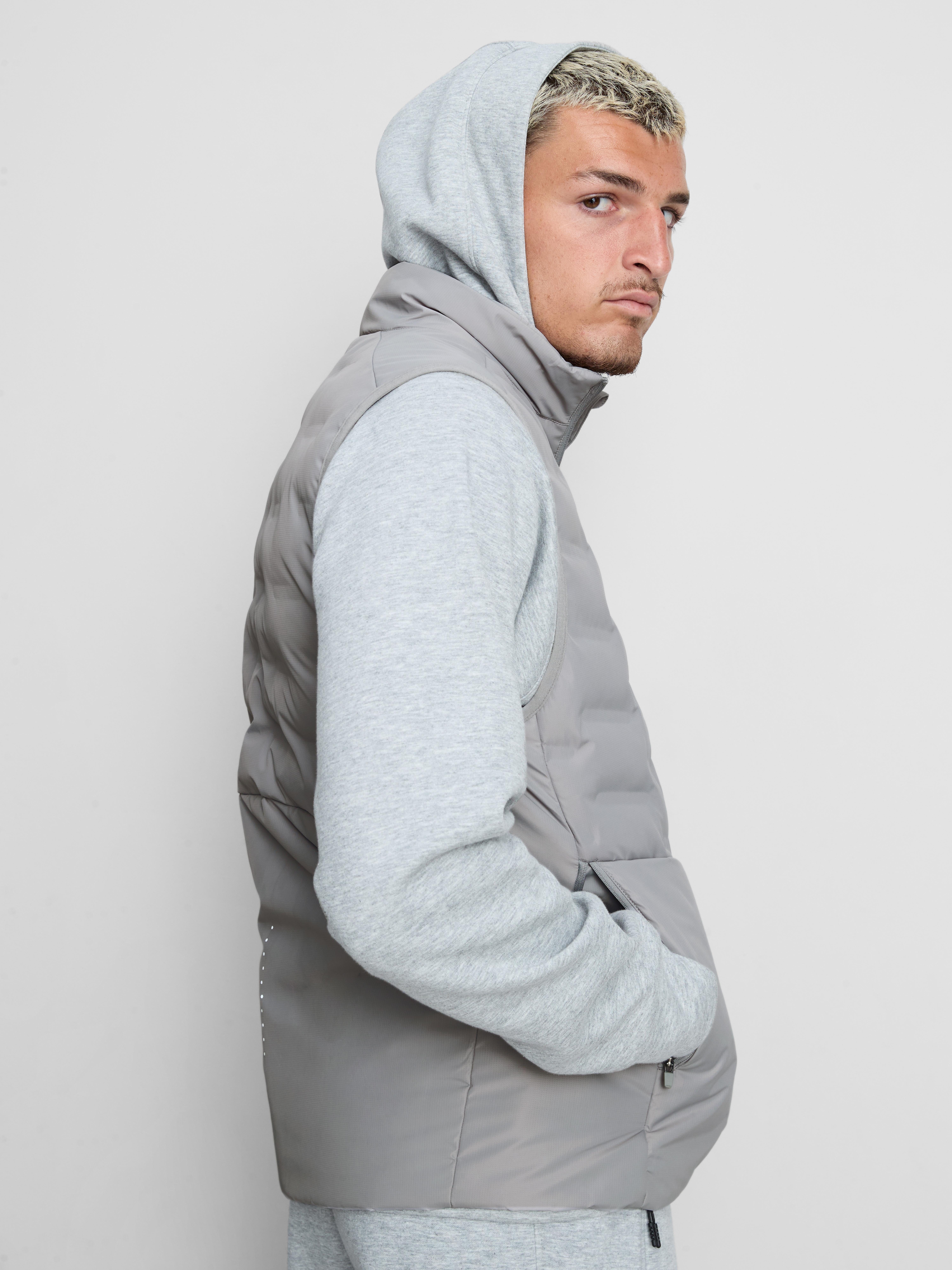 Padded Performance Gilet - Light Gray