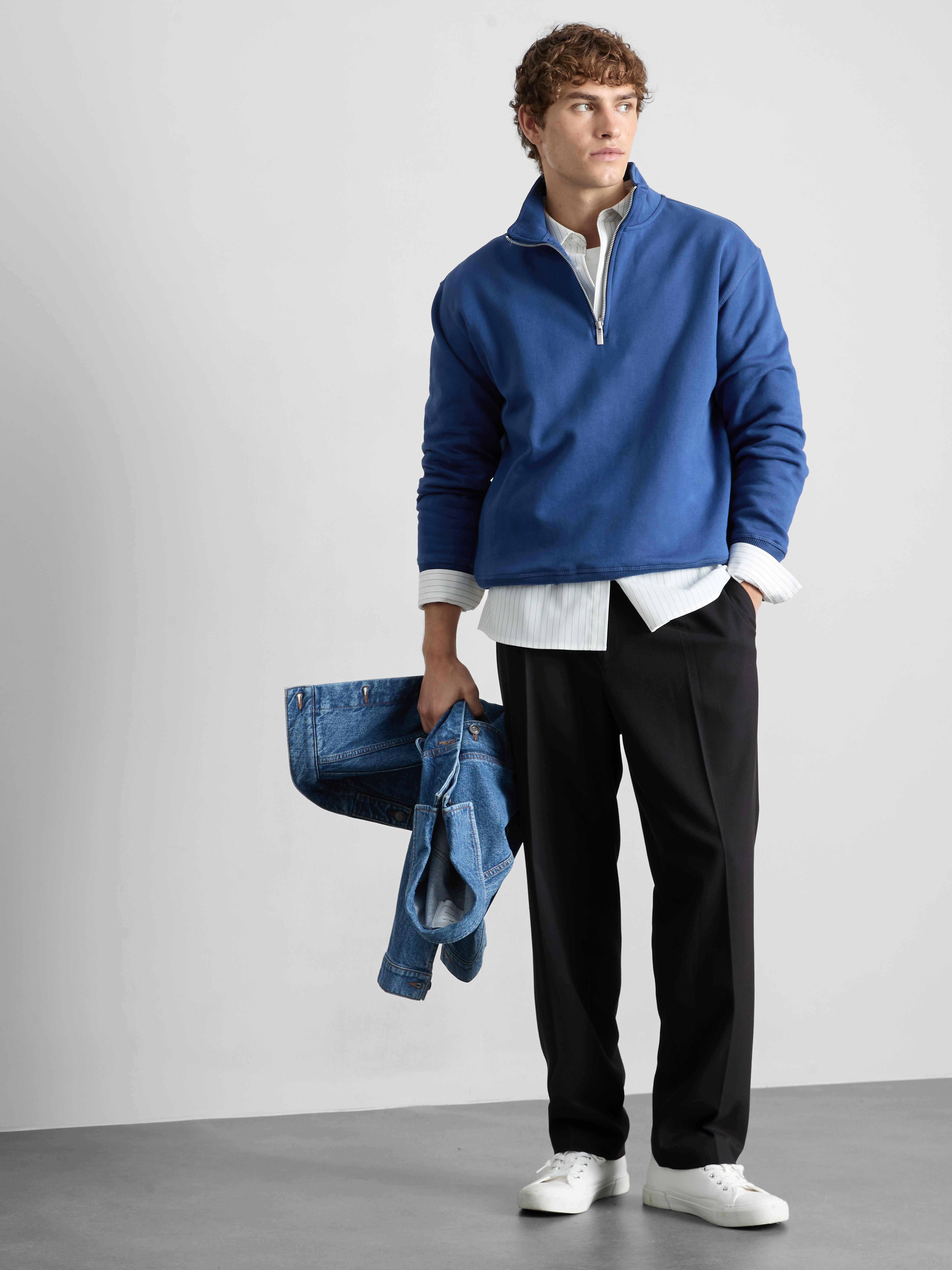 Half-Zip Sweatshirt - Blue