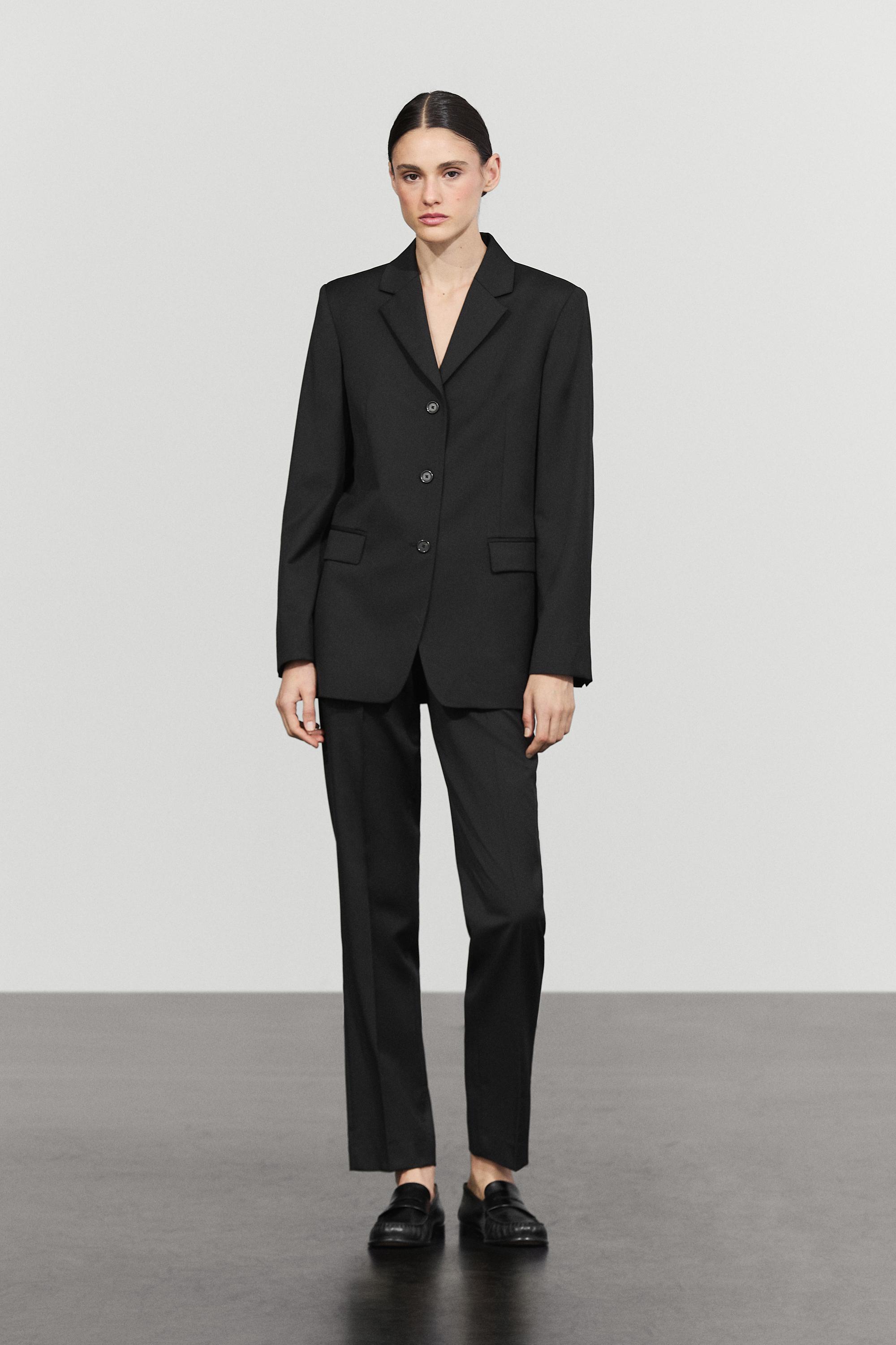 100% cold wool blazer - BLACK