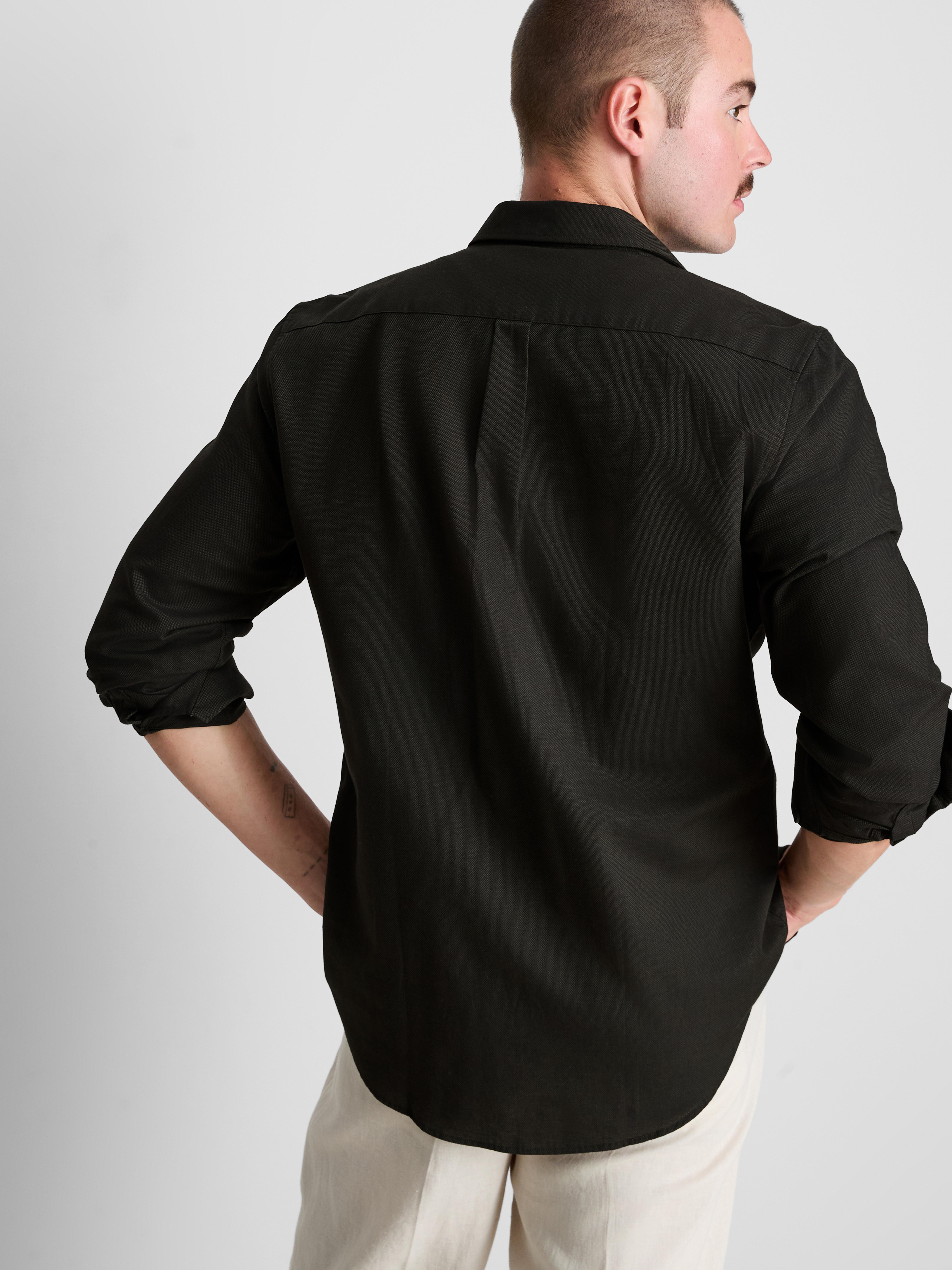 Textured Oxford Shirt - Olive