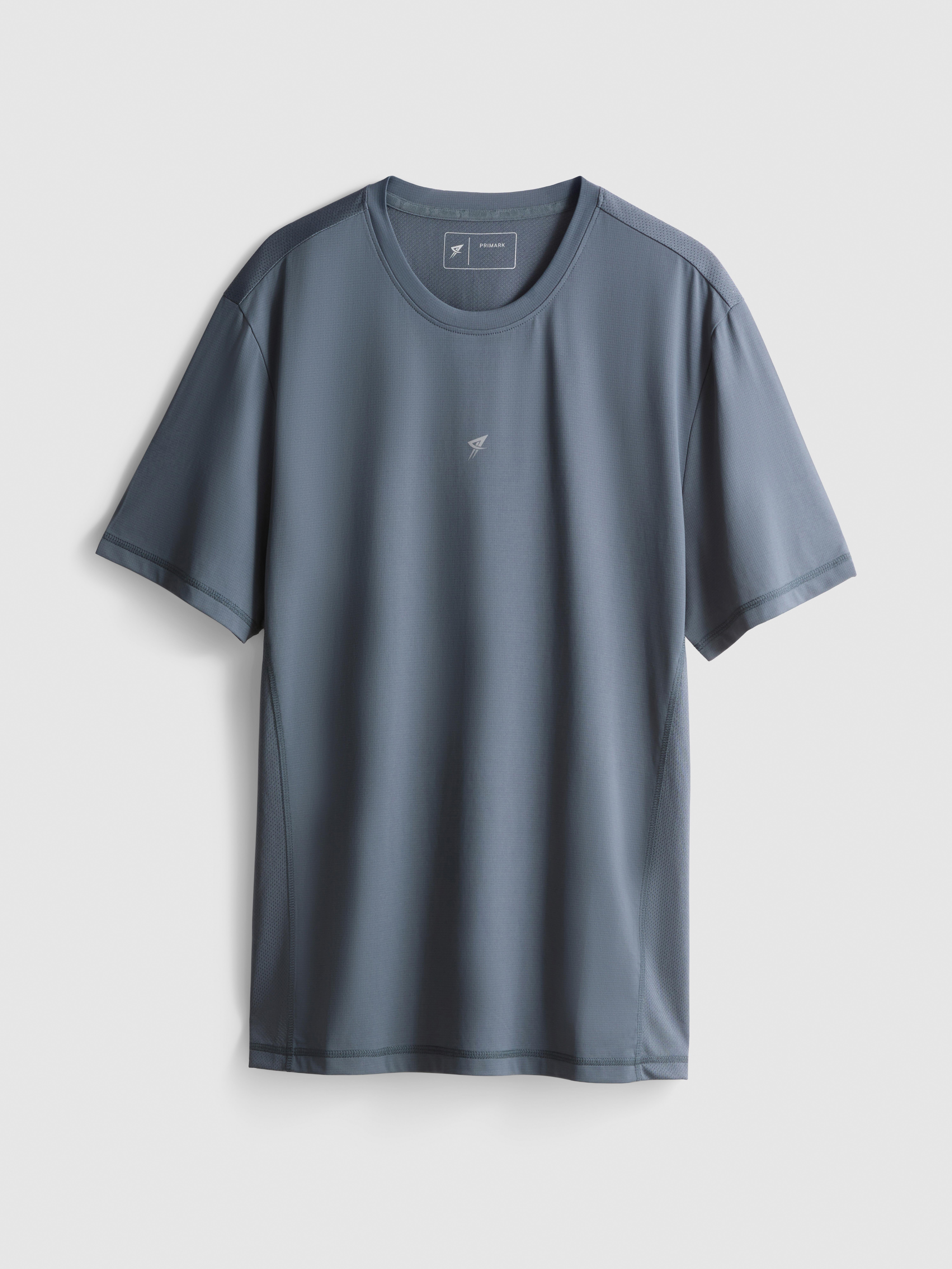 Panelled Gym T-Shirt - Blue
