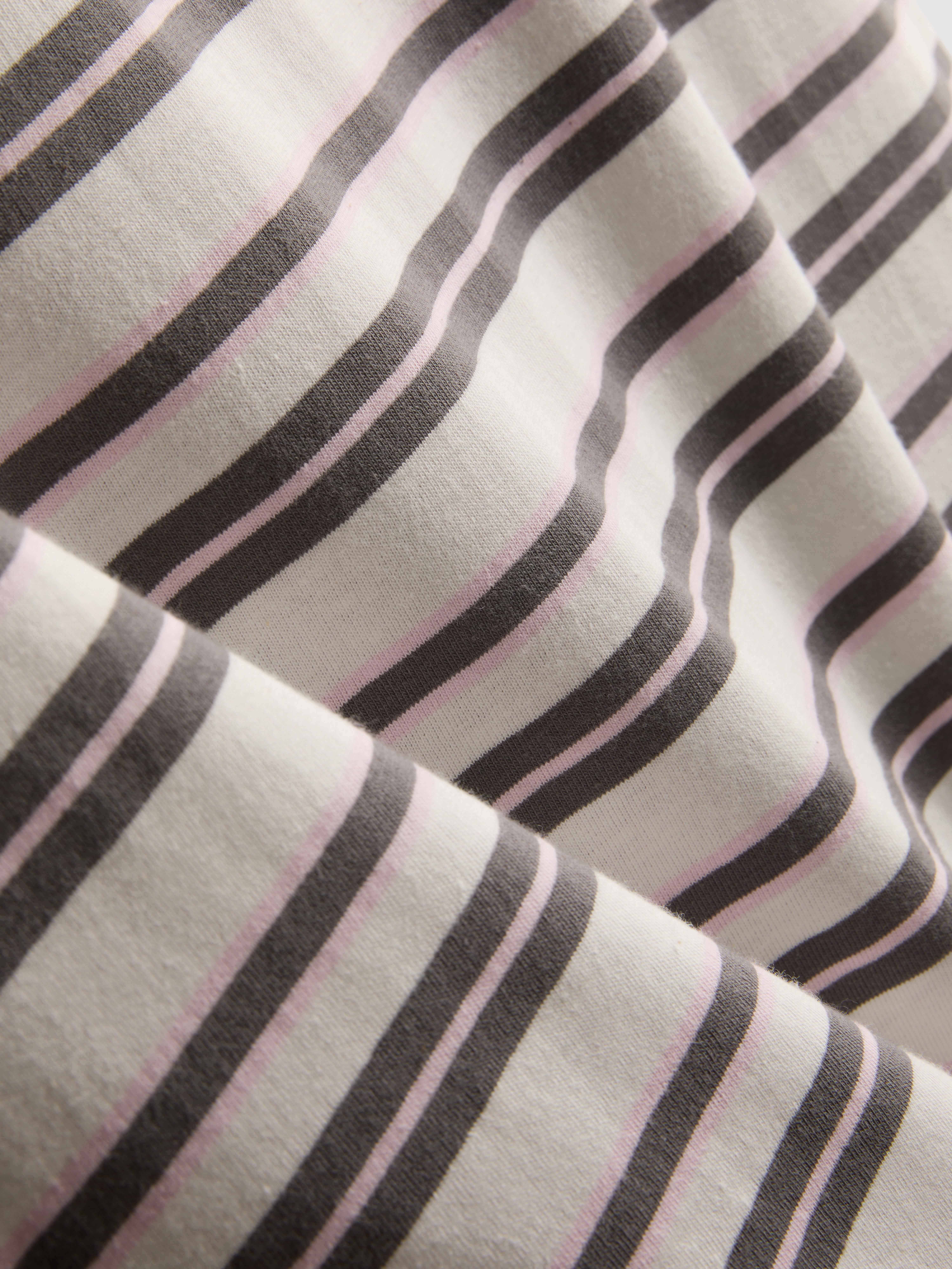 Pure Cotton Striped T-Shirt - Ivory