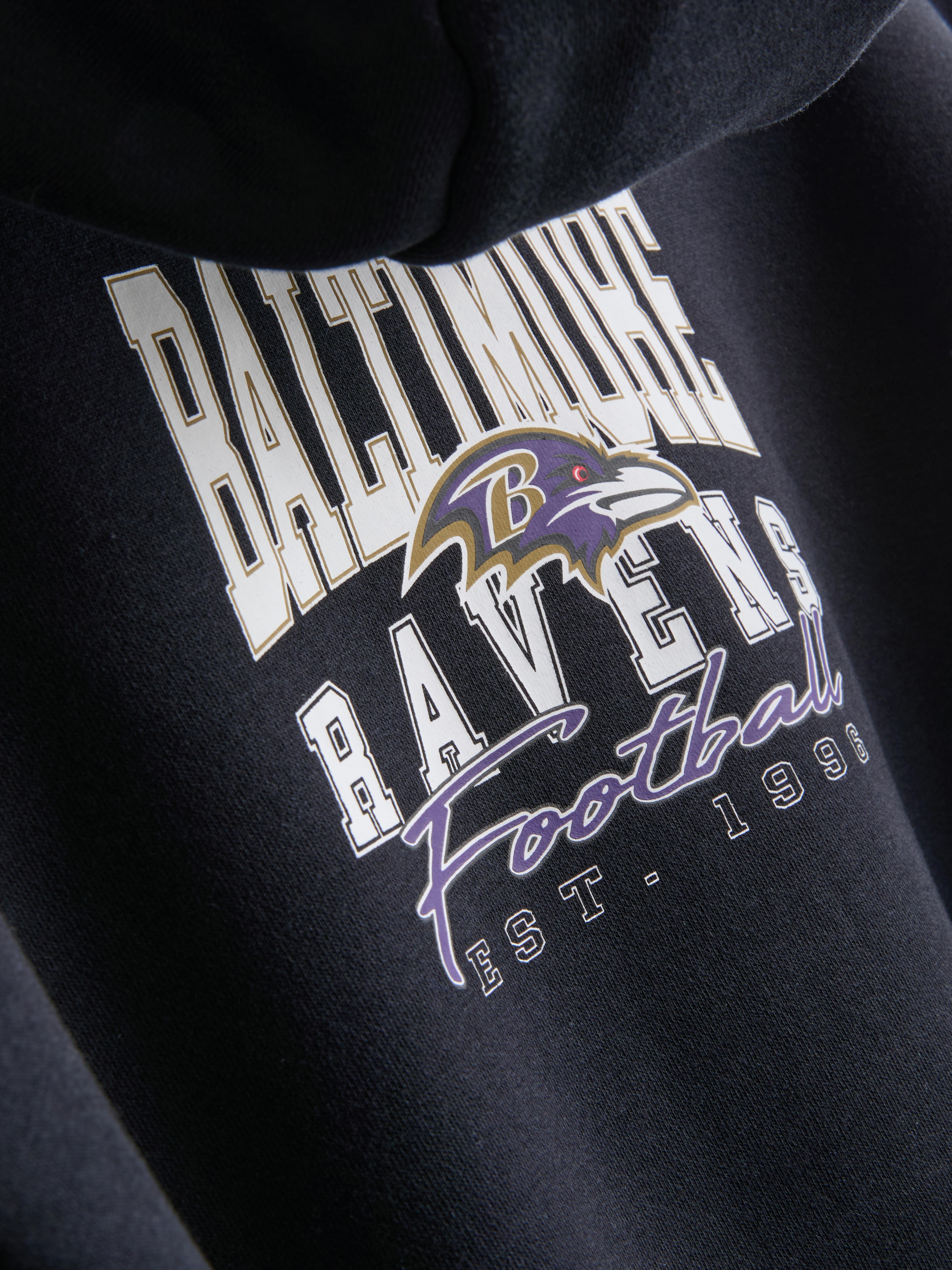 NFL Baltimore Ravens Cotton-Rich Hoodie - Black