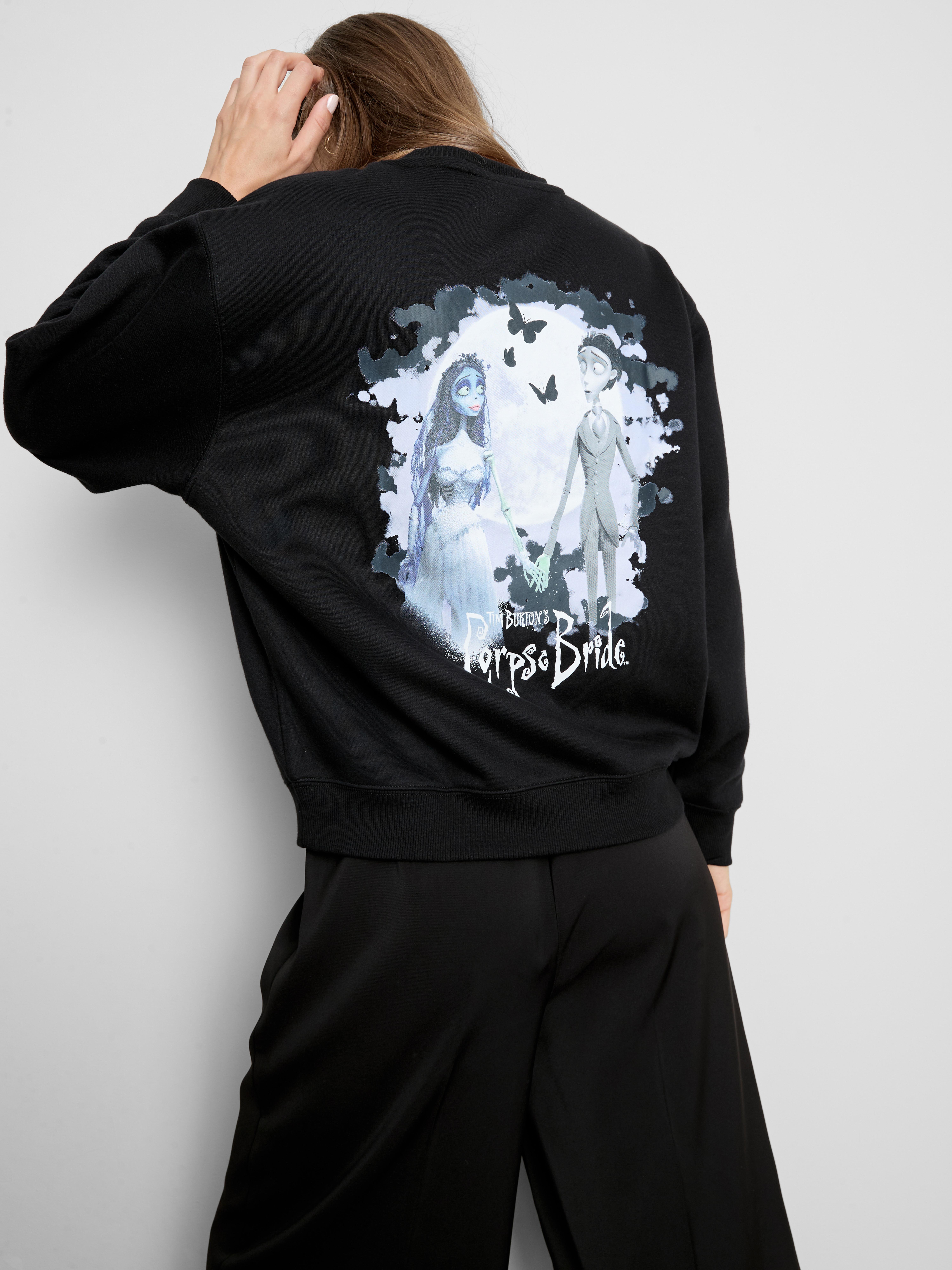 Tim Burton’s Corpse Bride Graphic Sweatshirt - Black