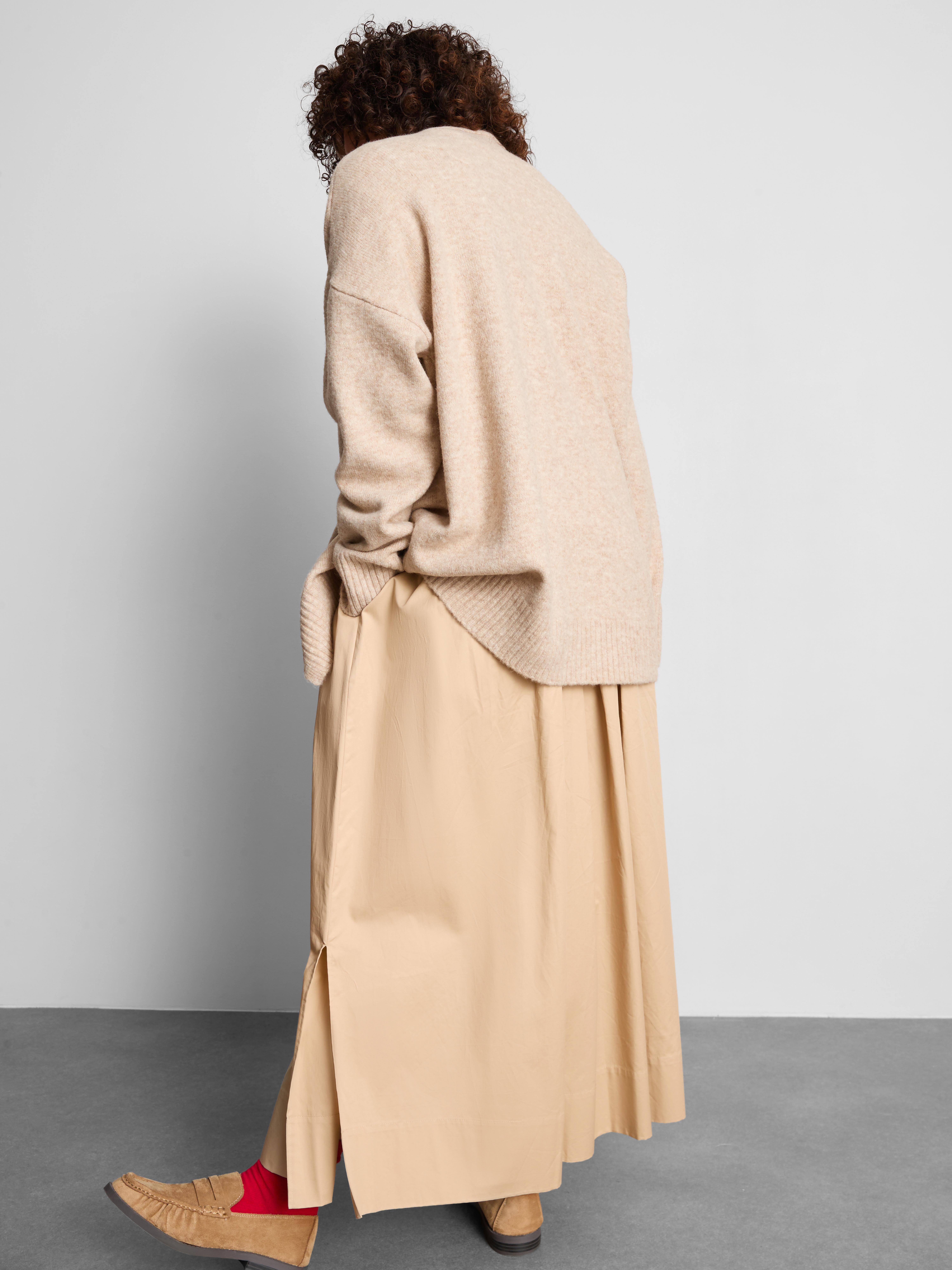 Classic Relaxed Knitted Cardigan - Oatmeal