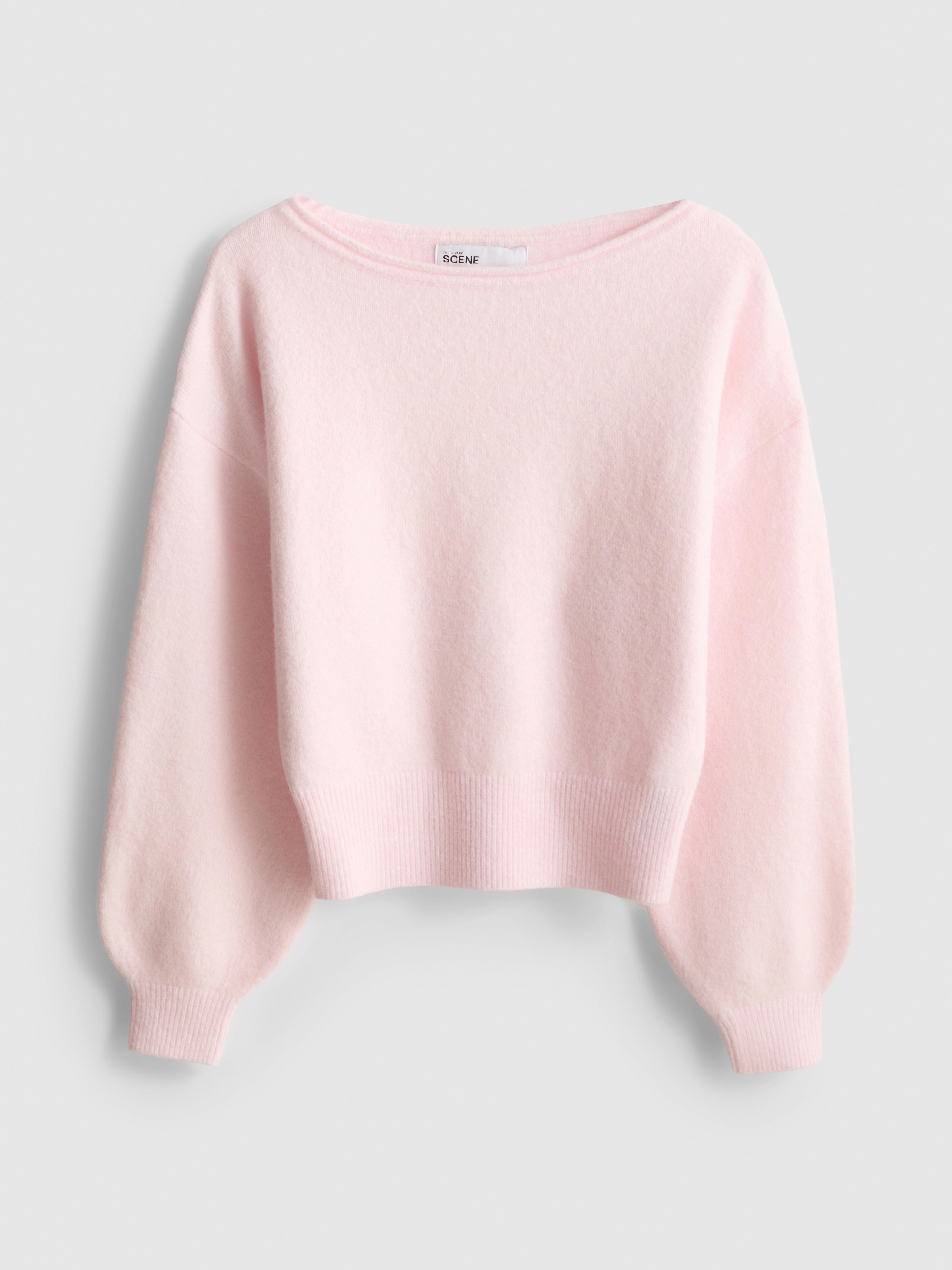 The Primark Scene | Off The Shoulder Knitted Sweater - Light Pink