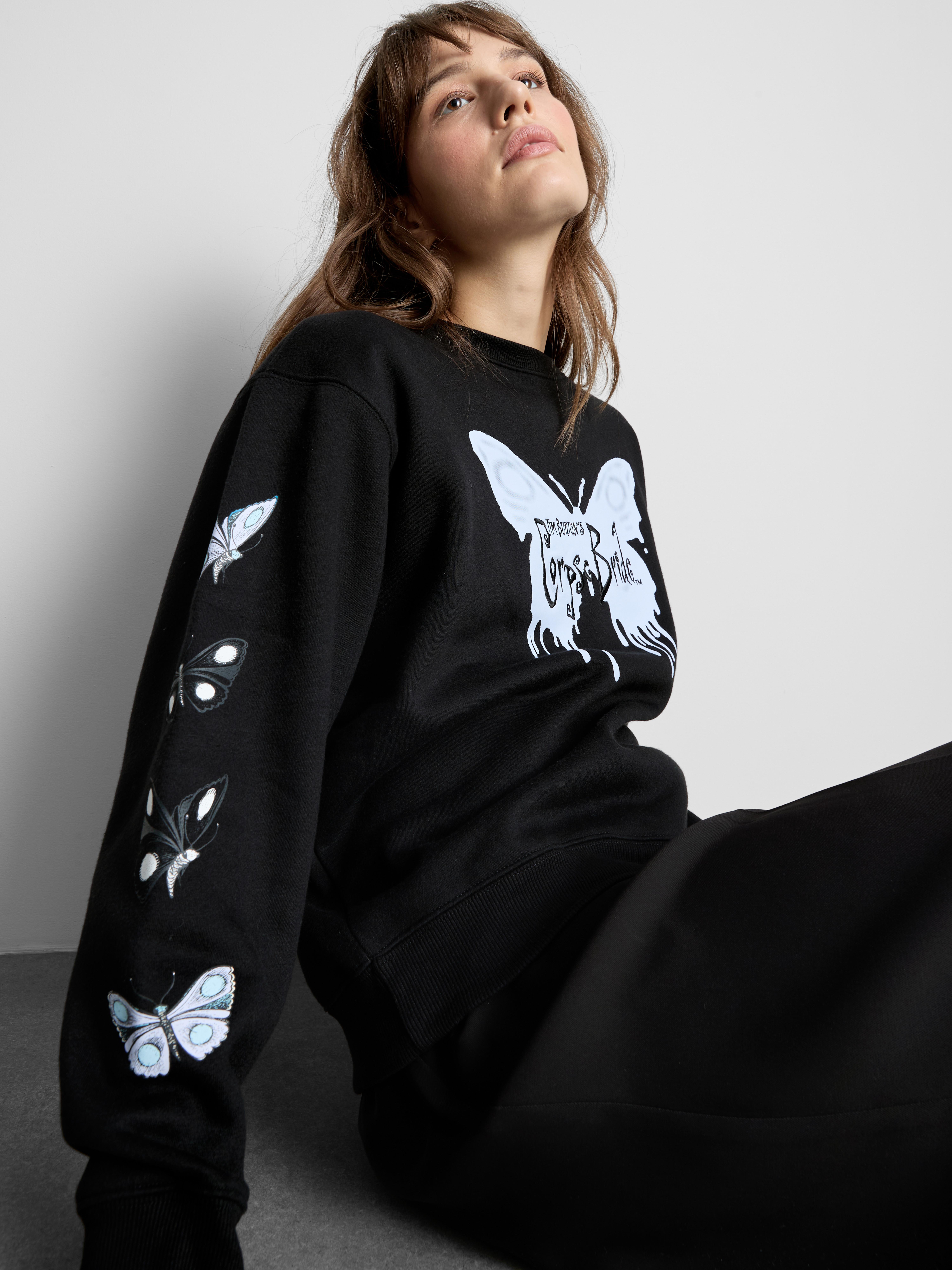 Tim Burton’s Corpse Bride Graphic Sweatshirt - Black