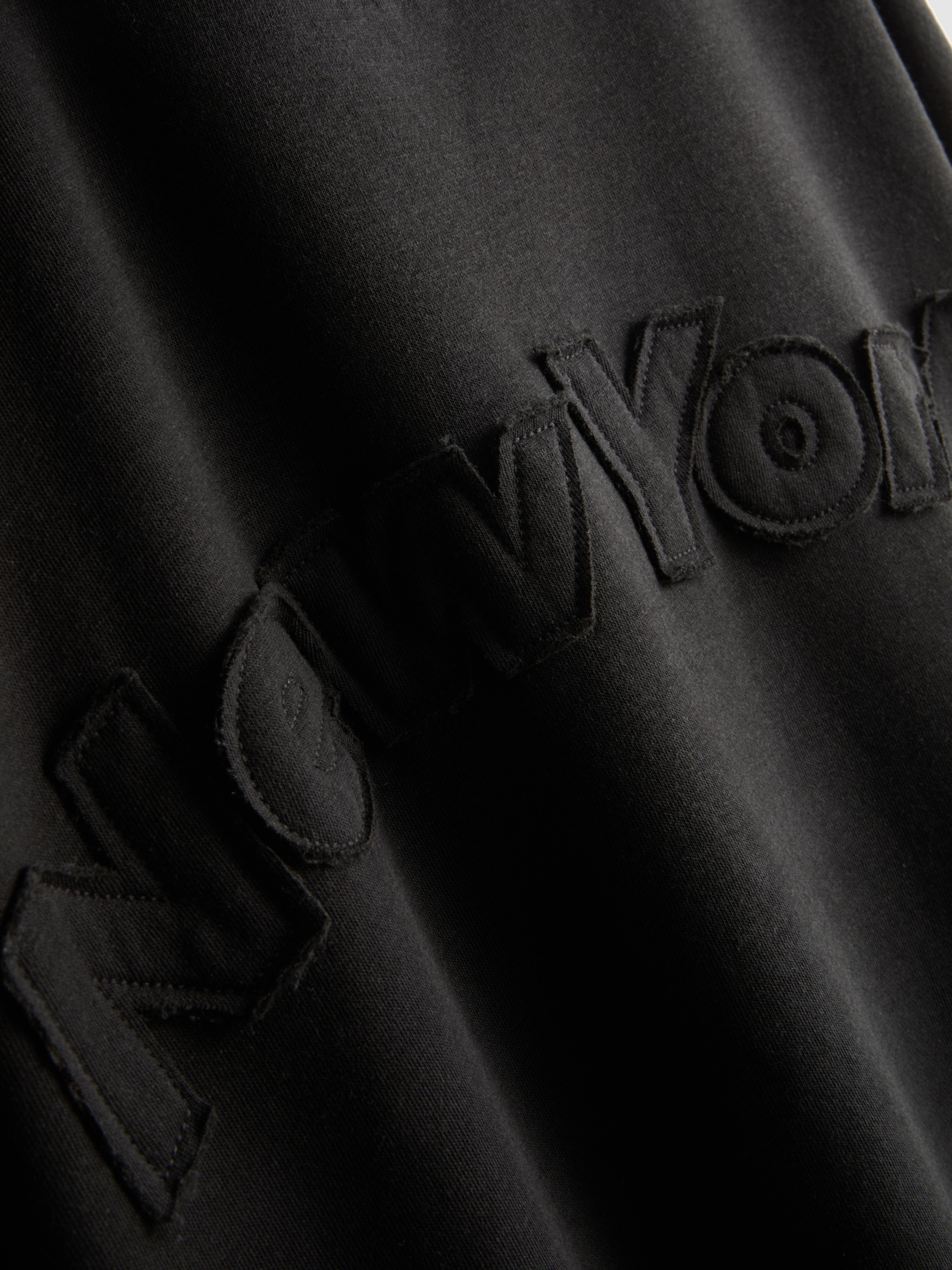 Cotton-Rich Applique Sweatshirt - Black